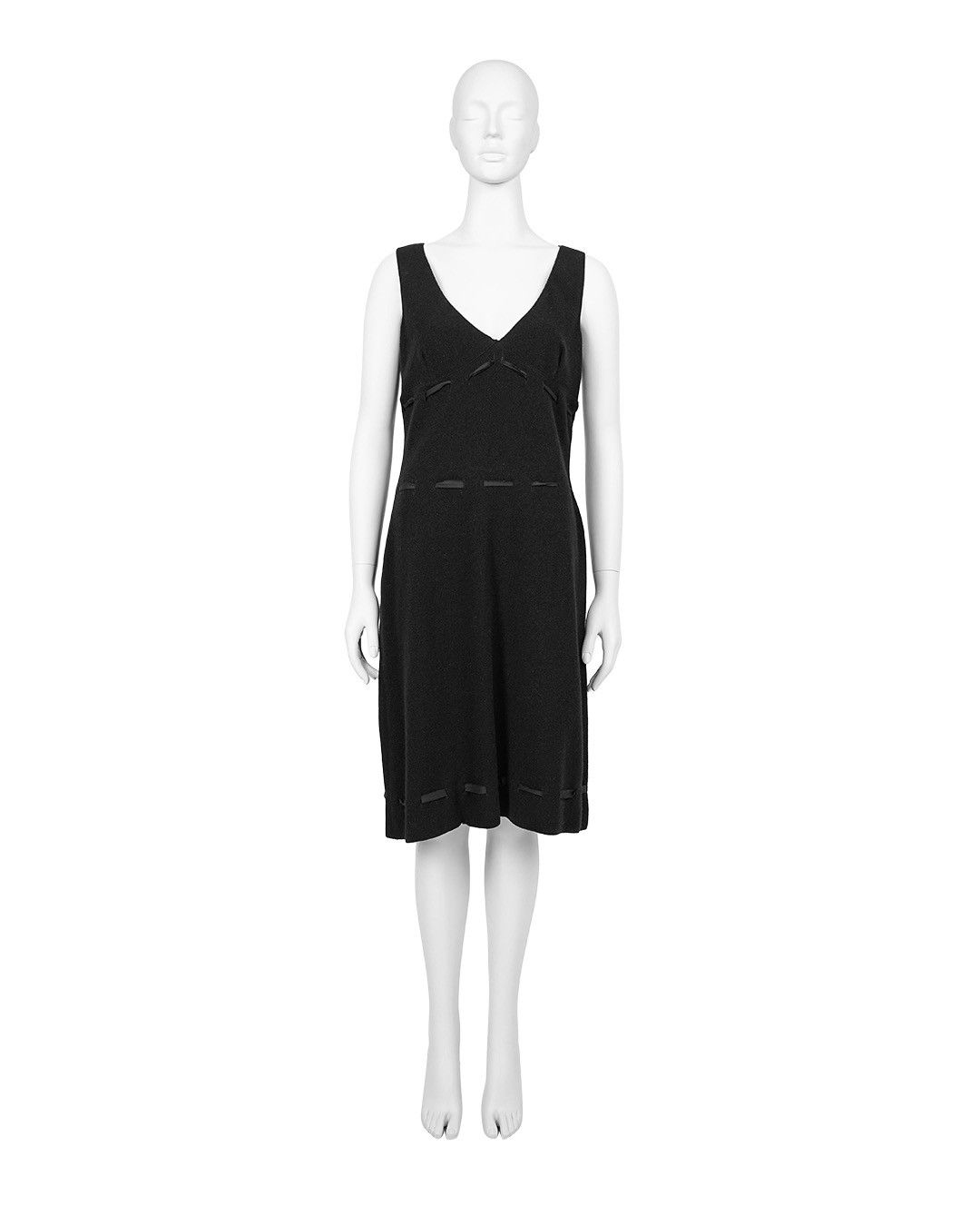Miu Miu Miu Miu F/W1996 Black Wool Dress Size M / US 6-8 / IT 42-44 - 2 Thumbnail