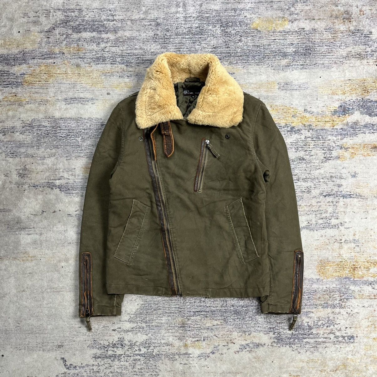 Tornado Mart Luva Tram double rider jacket mix leather Size US M / EU 48-50 / 2 - 2 Thumbnail
