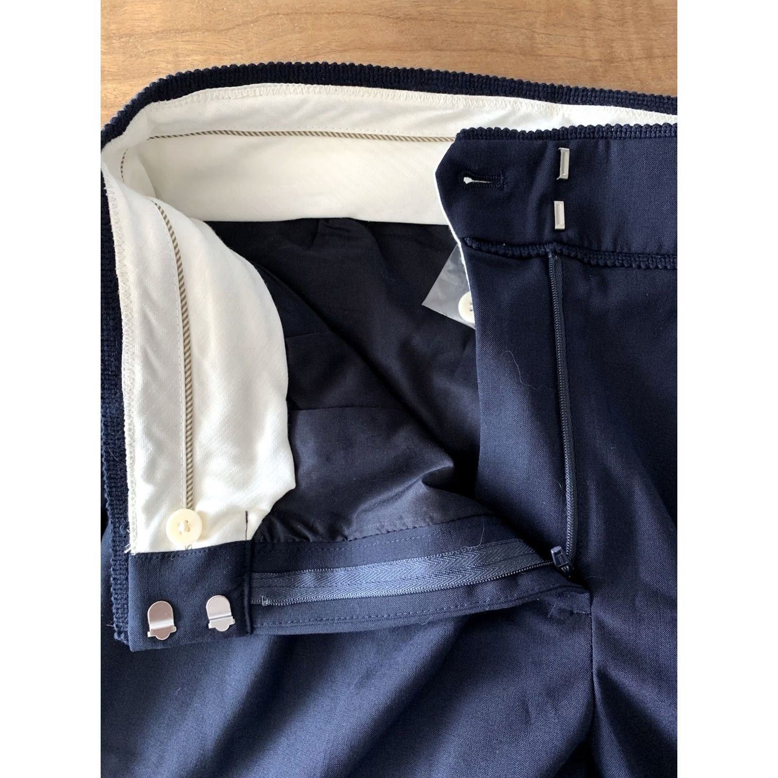 J.Crew VINTAGE NWT J Crew Cropped Dress Pants Womens 6 Blue Wool Blend Office Career City Preppy Size 28" / US 6 / IT 42 - 6 Thumbnail