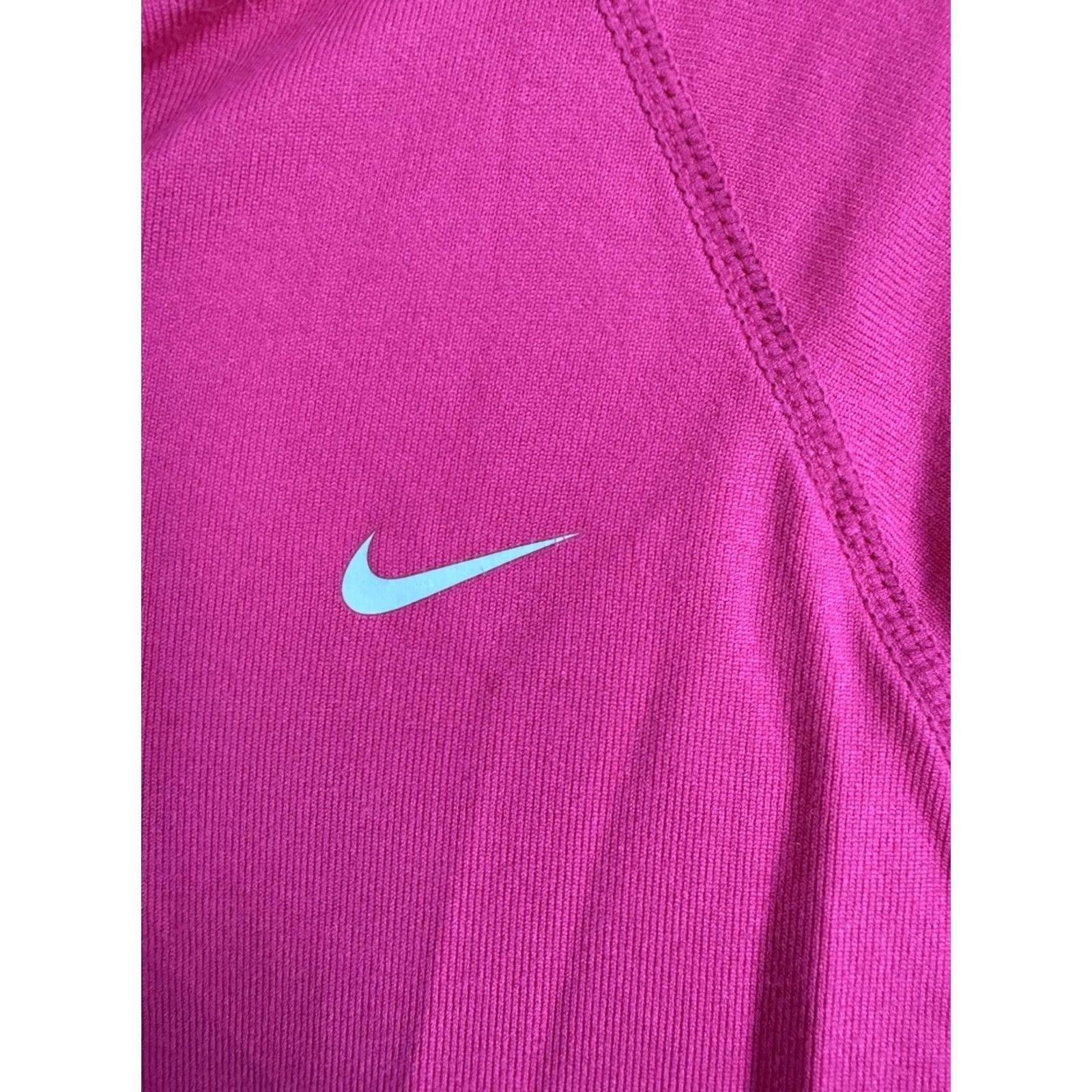 Nike Nike Fit-Dri Womens L 1/4 Zip Pullover Hot Pink Running Yoga Hiking Size L / US 10 / IT 46 - 6 Thumbnail
