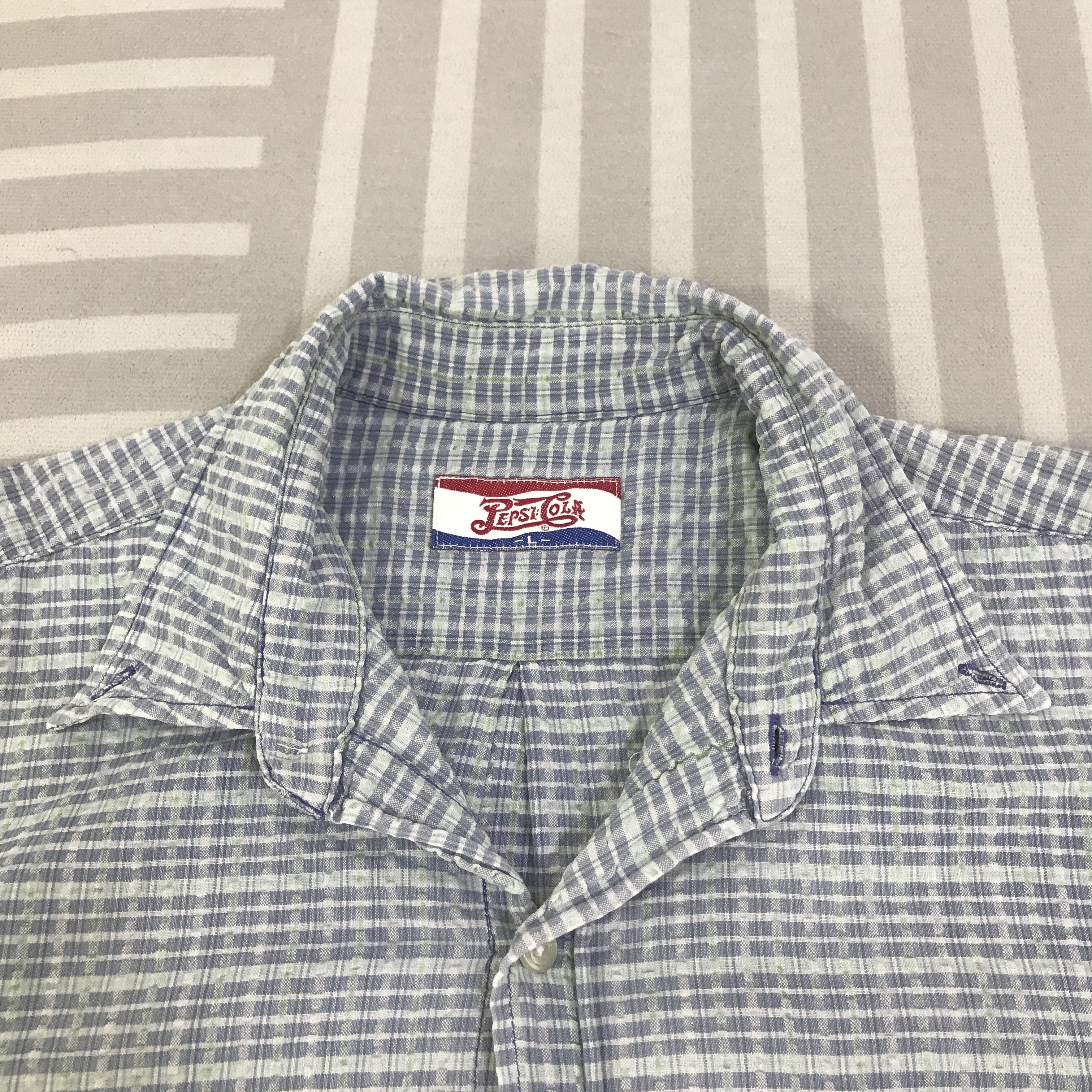 Japanese Brand Vintage Pepsi Cola Worker Button Up Shirts K117B14 Size US L / EU 52-54 / 3 - 5 Thumbnail