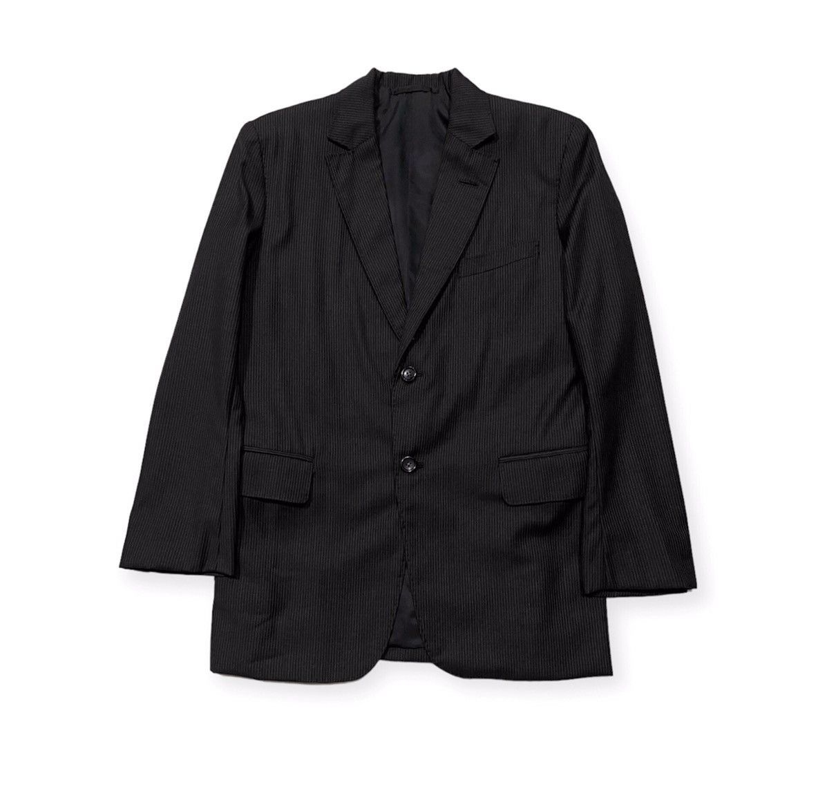 image of Loro Piana 1995 Tailored Pinstripes Blazer in Dark Grey, Men's (Size Medium)