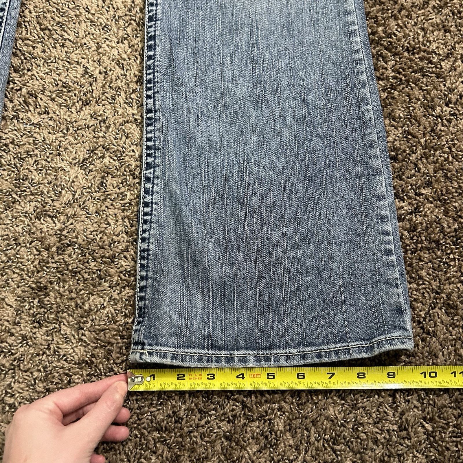 Silver Jeans Co. Silver Jeans Tina Western Glove Works Blue Jeans Size 31x33 Size 31" - 14 Thumbnail