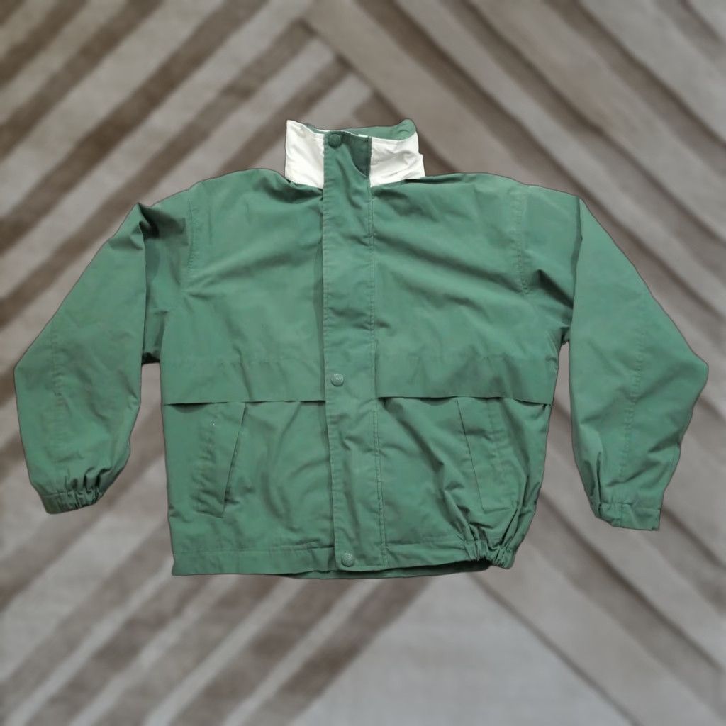 Vintage VINTAGE American Living Legend Jacket Mens M Green 90s Sailing Hooded Mid-Length Zip Snap Casual Basic Lined Size US M / EU 48-50 / 2 - 1 Thumbnail