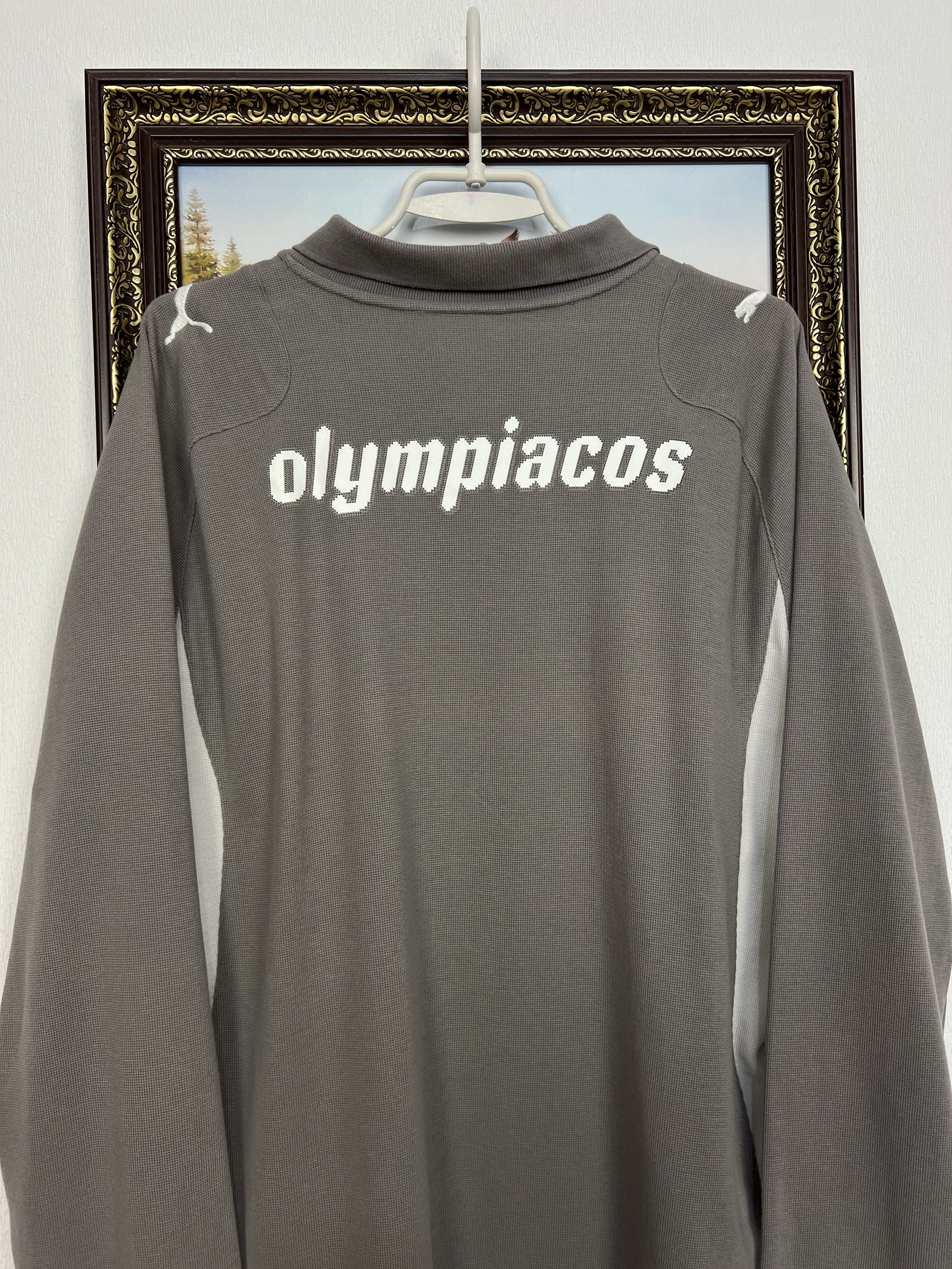 Puma Olympiacos Football Long Sleeve Polo Train Shirt Jersey Size US XL / EU 56 / 4 - 9 Thumbnail