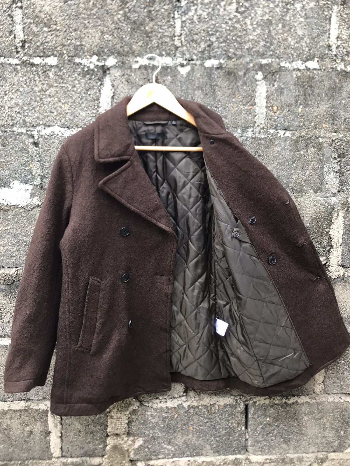Japanese Brand 🌟Uniqlo Wool Double Breasted Peacoat Size US M / EU 48-50 / 2 - 6 Thumbnail