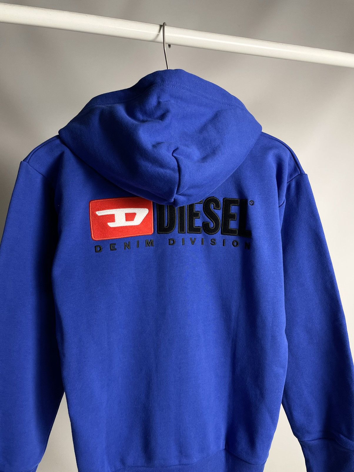 Diesel × Vintage Diesel 🌎 Denim Division big back D logo Blue Zip Hoodie Size US S / EU 44-46 / 1 - 11 Thumbnail