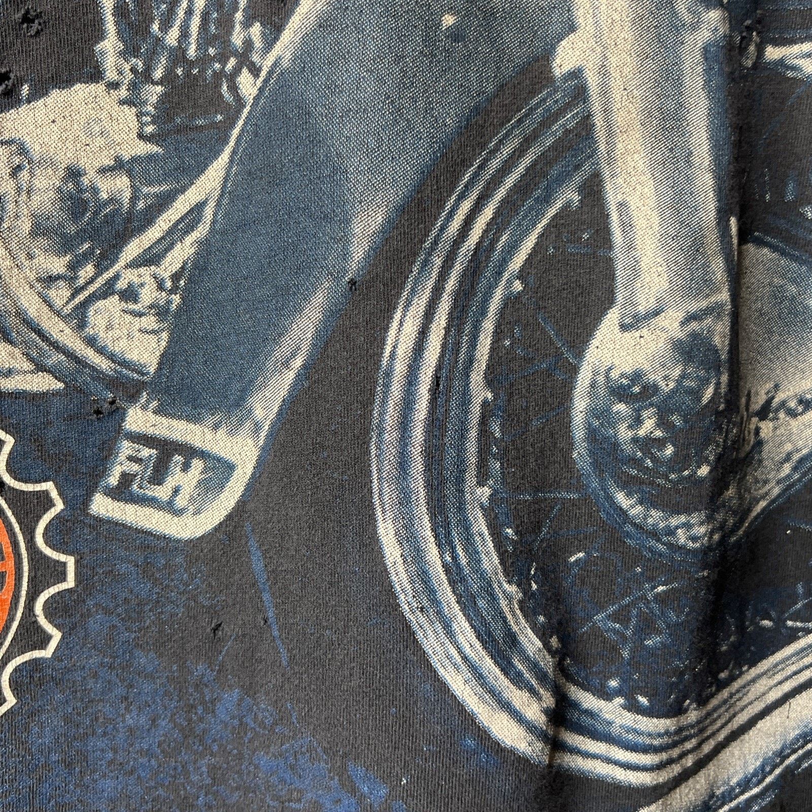 Harley Davidson VTG Harley-Davidson Bike AOP Black Single Stitch Shirt 1996 Size US L / EU 52-54 / 3 - 5 Thumbnail
