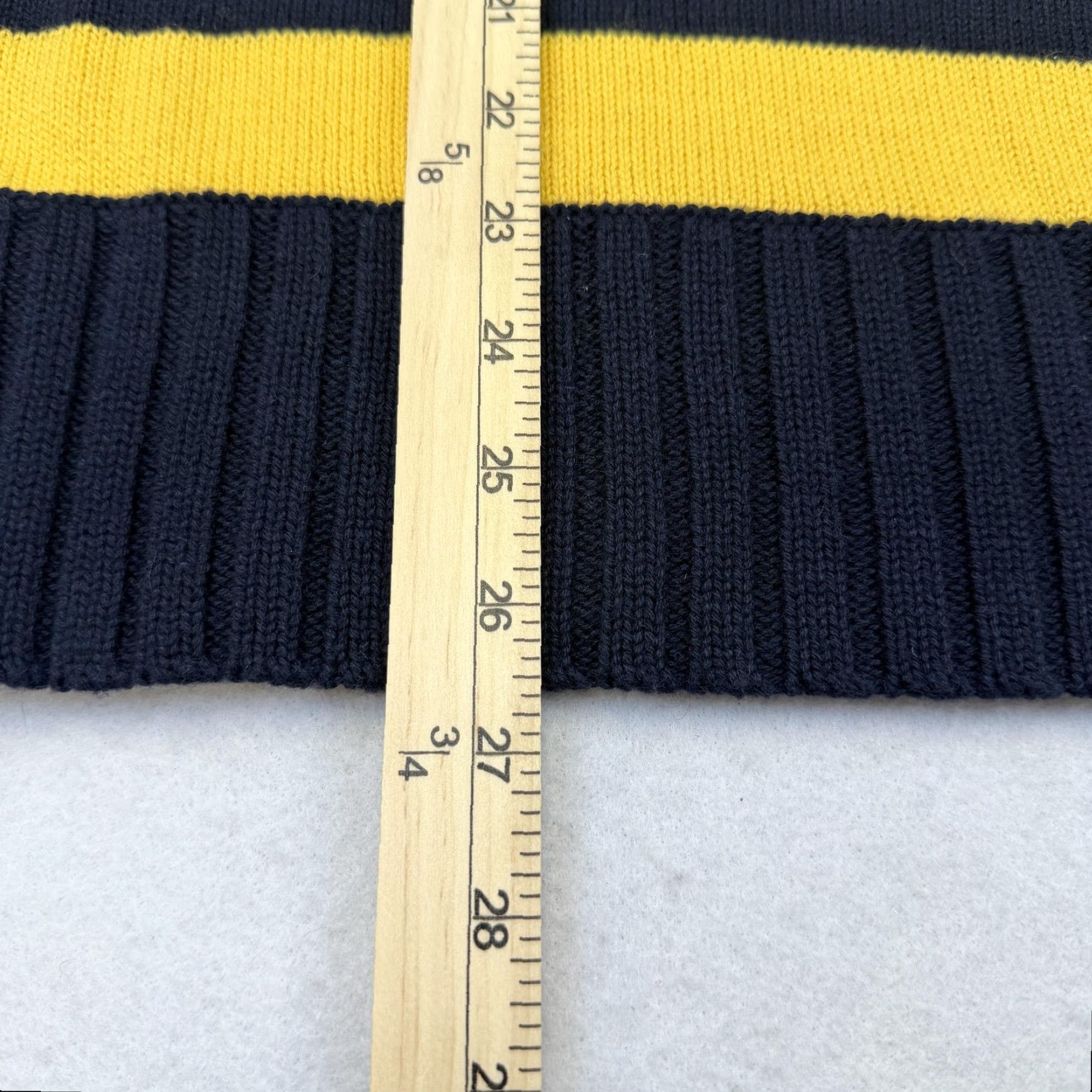 American Eagle Outfitters American Eagle Outfitters Sweater Mens XS Yellow Striped Knit Crewneck Logo Size US XS / EU 42 / 0 - 8 Thumbnail