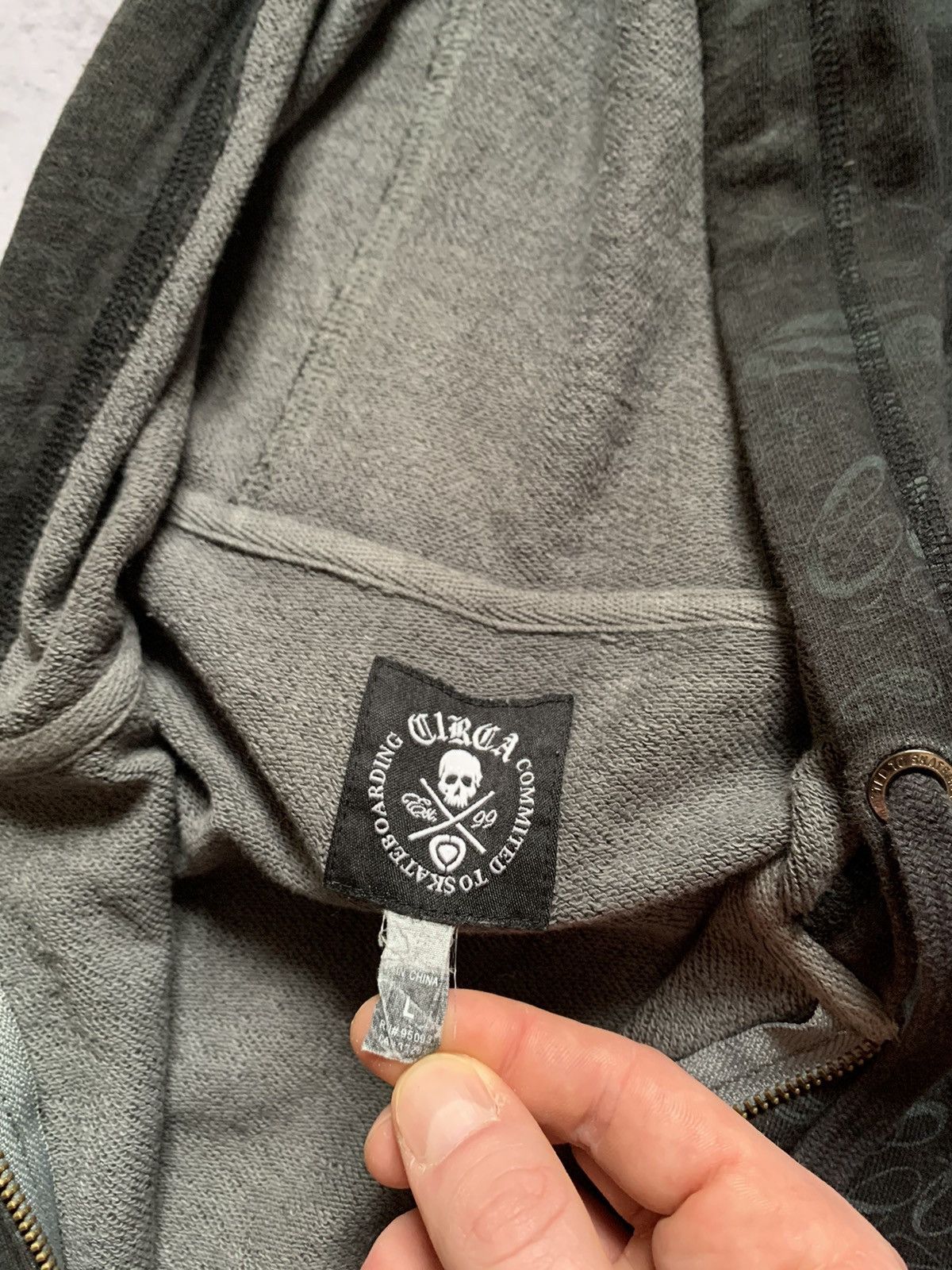 C1RCA × Hook-Ups Vintage Y2K Circa Skateboarding AOP Back Zip Hoodie Size US L / EU 52-54 / 3 - 12 Thumbnail