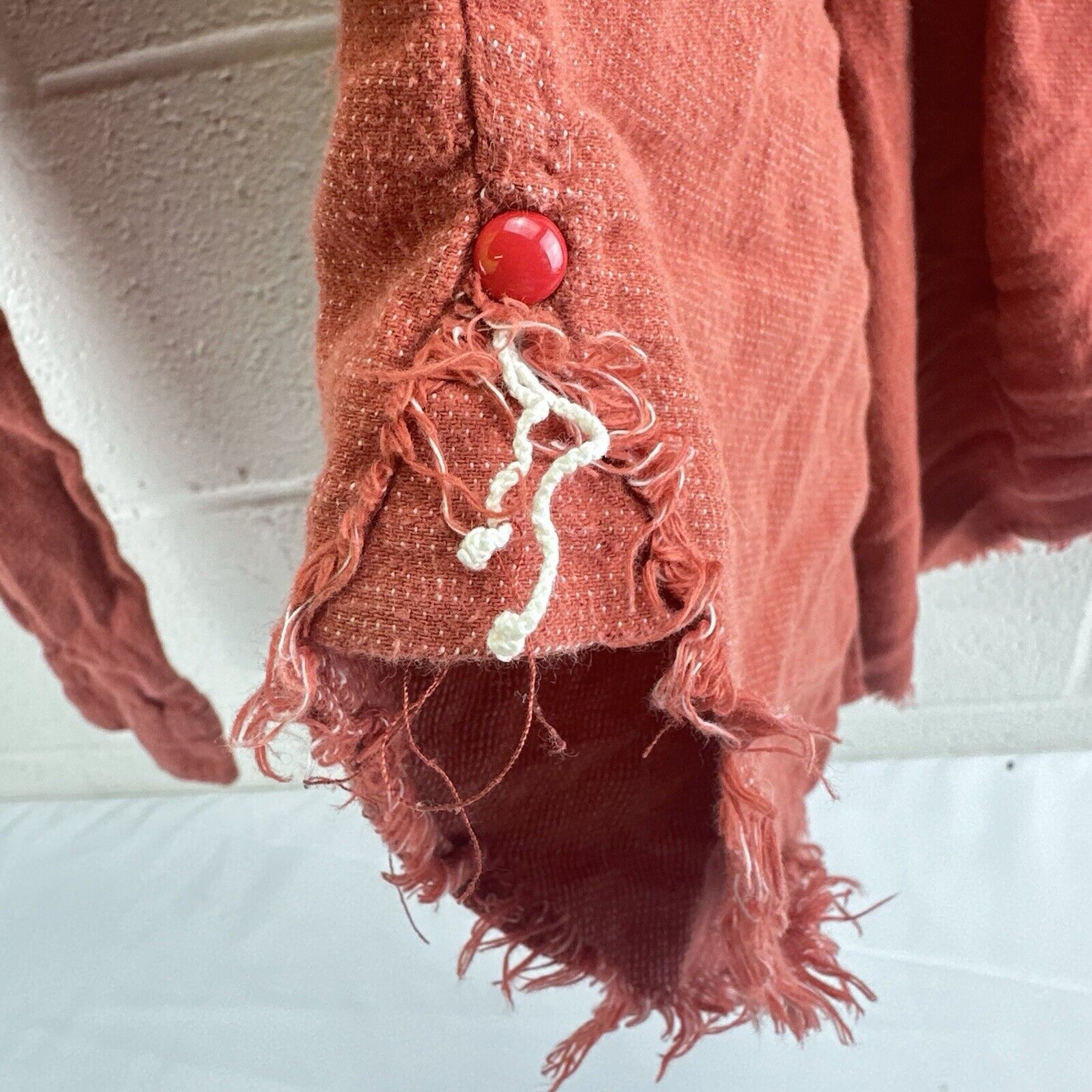 Koto KOTO Urban Outfitters Button Up Shirt Mens Size L, Brick Red Size US L / EU 52-54 / 3 - 3 Thumbnail
