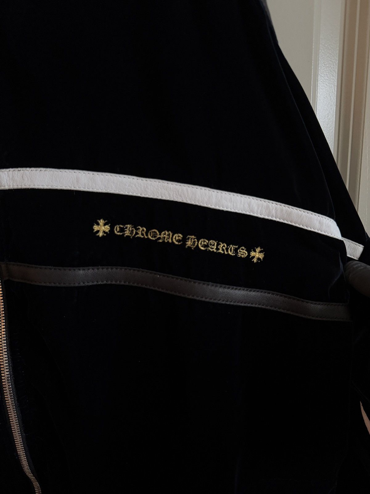 Chrome Hearts Chrome Hearts So It Goes Dark Navy Velour Jacket Sz XL Size US XL / EU 56 / 4 - 3 Thumbnail