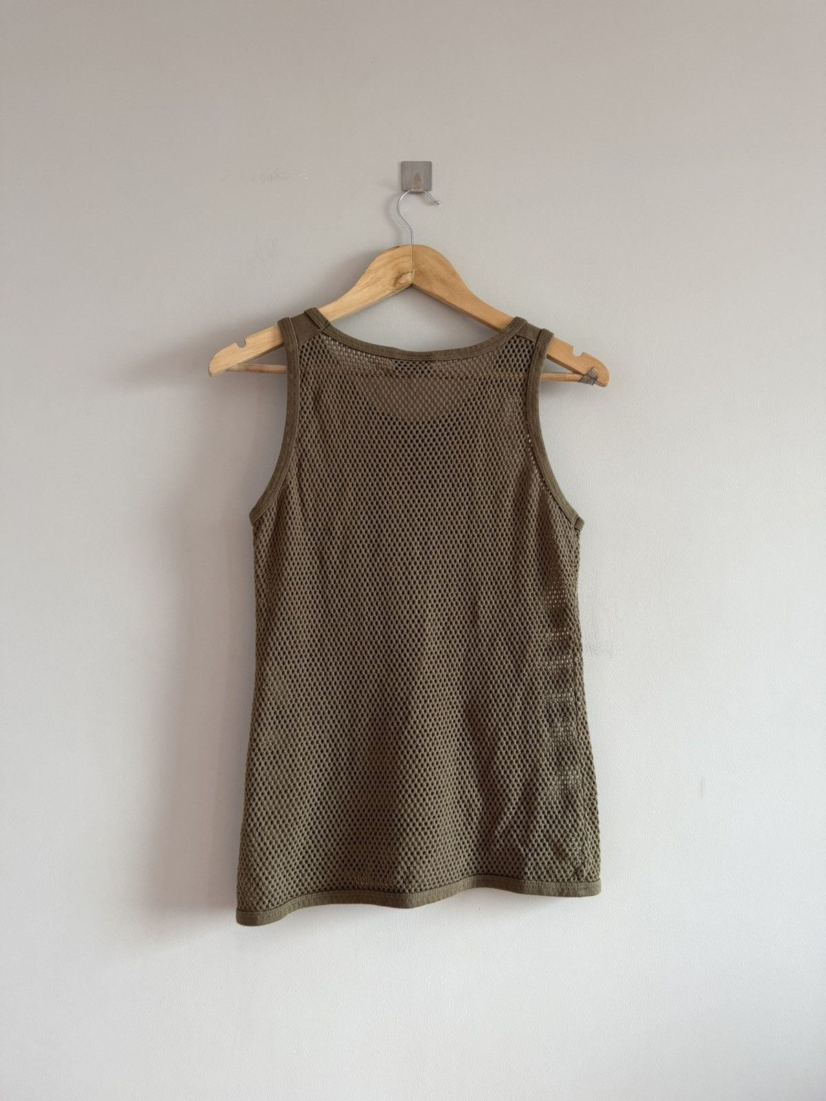 Japanese Brand Olive Mesh Tank Top See Through Minimal Y2K Size US S / EU 44-46 / 1 - 6 Thumbnail
