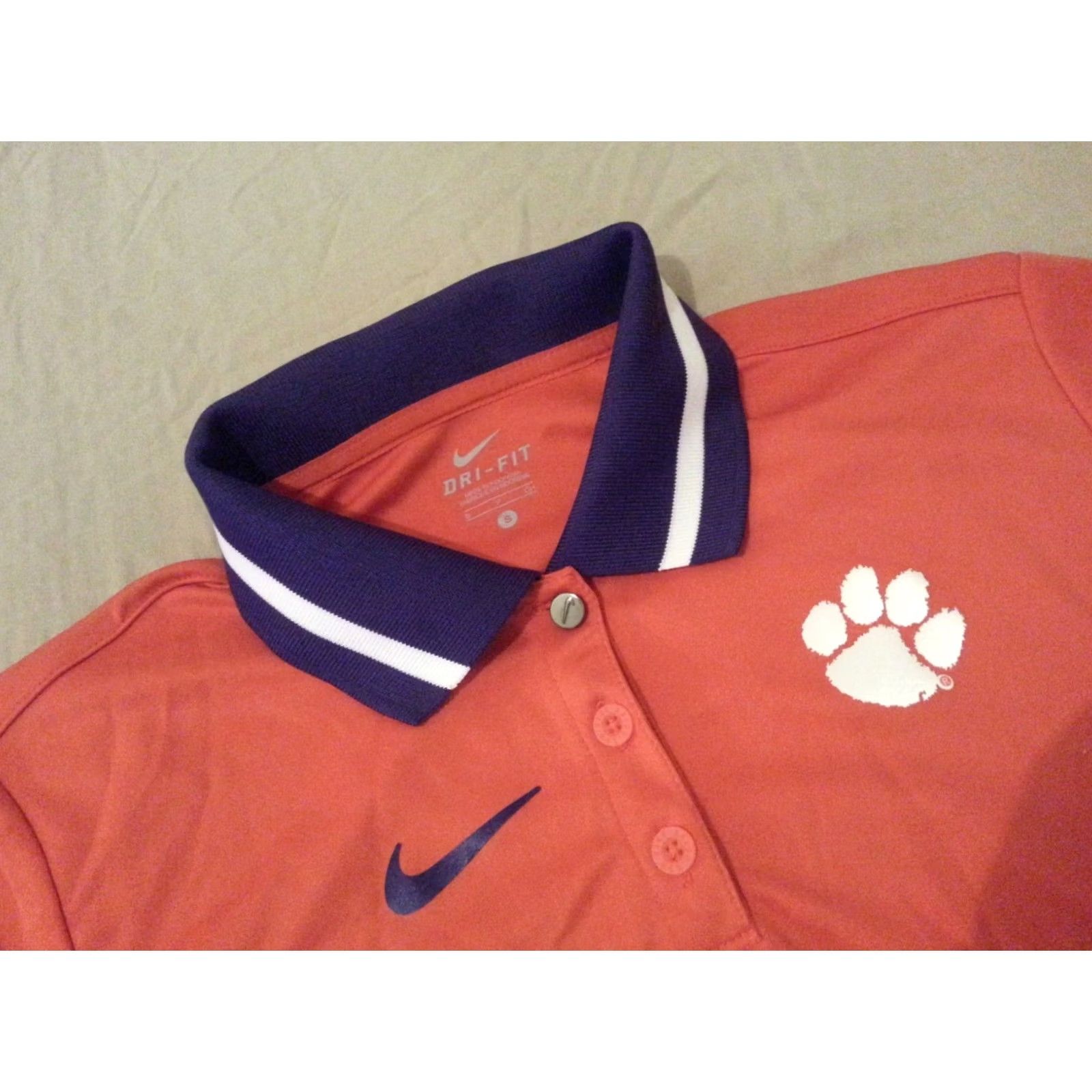 Nike Womens Nike Clemson Tigers Polo Shirt S Small Athletic Gym Workout Blouse Orange Tigers Polo S Women Nike Clemson Tigers Shirt Size S / US 4 / IT 40 - 3 Thumbnail