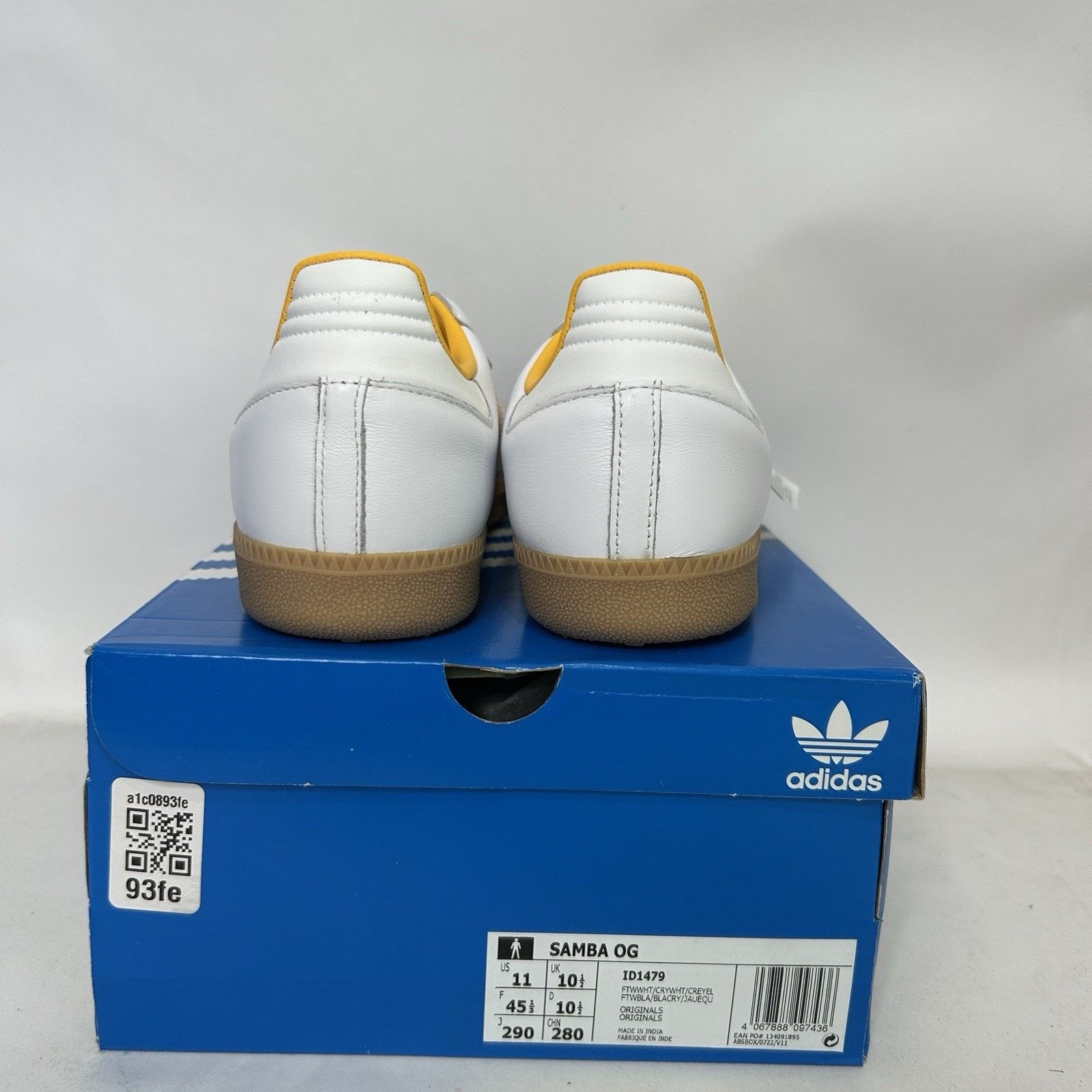 Adidas Adidas Originals Samba OG “Crystal White Yellow” Size US 11 / EU 44 - 4 Thumbnail