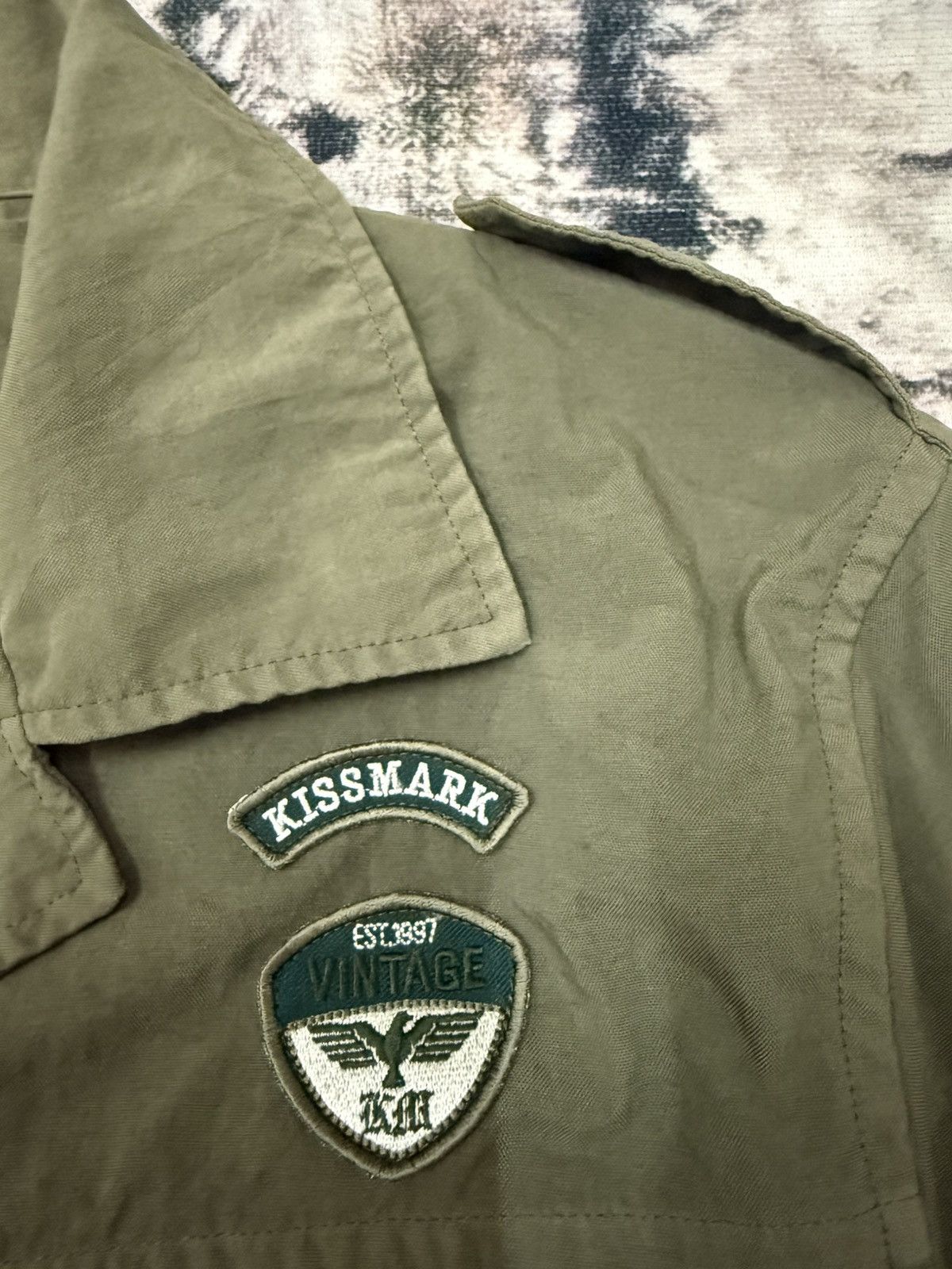 Japanese Brand × KISS × Vintage Kissmark Open Colar M65 Field Jacket Military Style Size US L / EU 52-54 / 3 - 6 Thumbnail