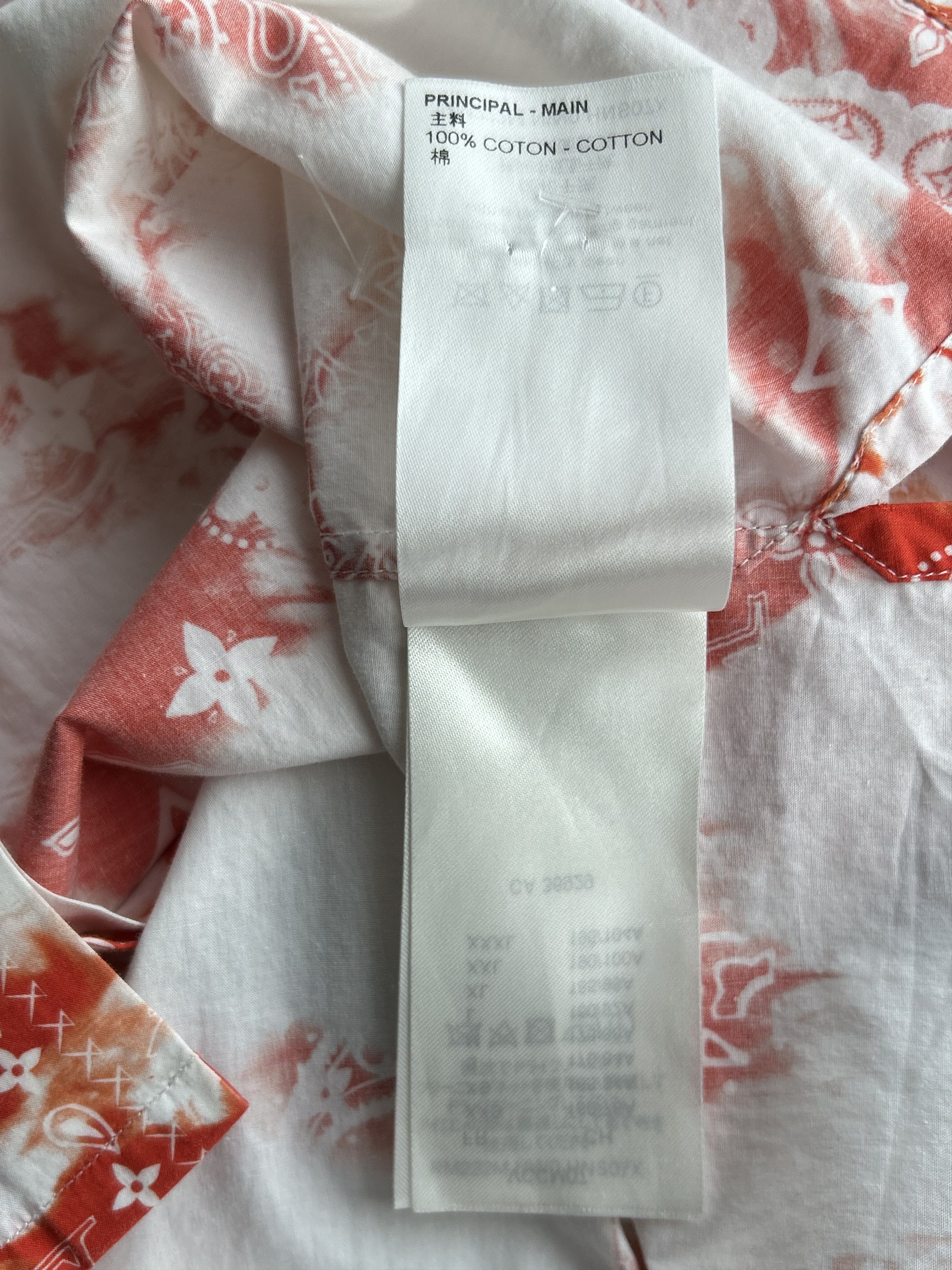 Louis Vuitton Red Bandana Bleached Short Sleeve Button Up Shirt Size US XS / EU 42 / 0 - 5 Thumbnail