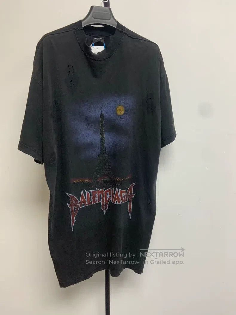 Balenciaga Balenciaga Printed Round Neck Casual Short Sleeve T-Shirt Size US M / EU 48-50 / 2 - 1 Thumbnail