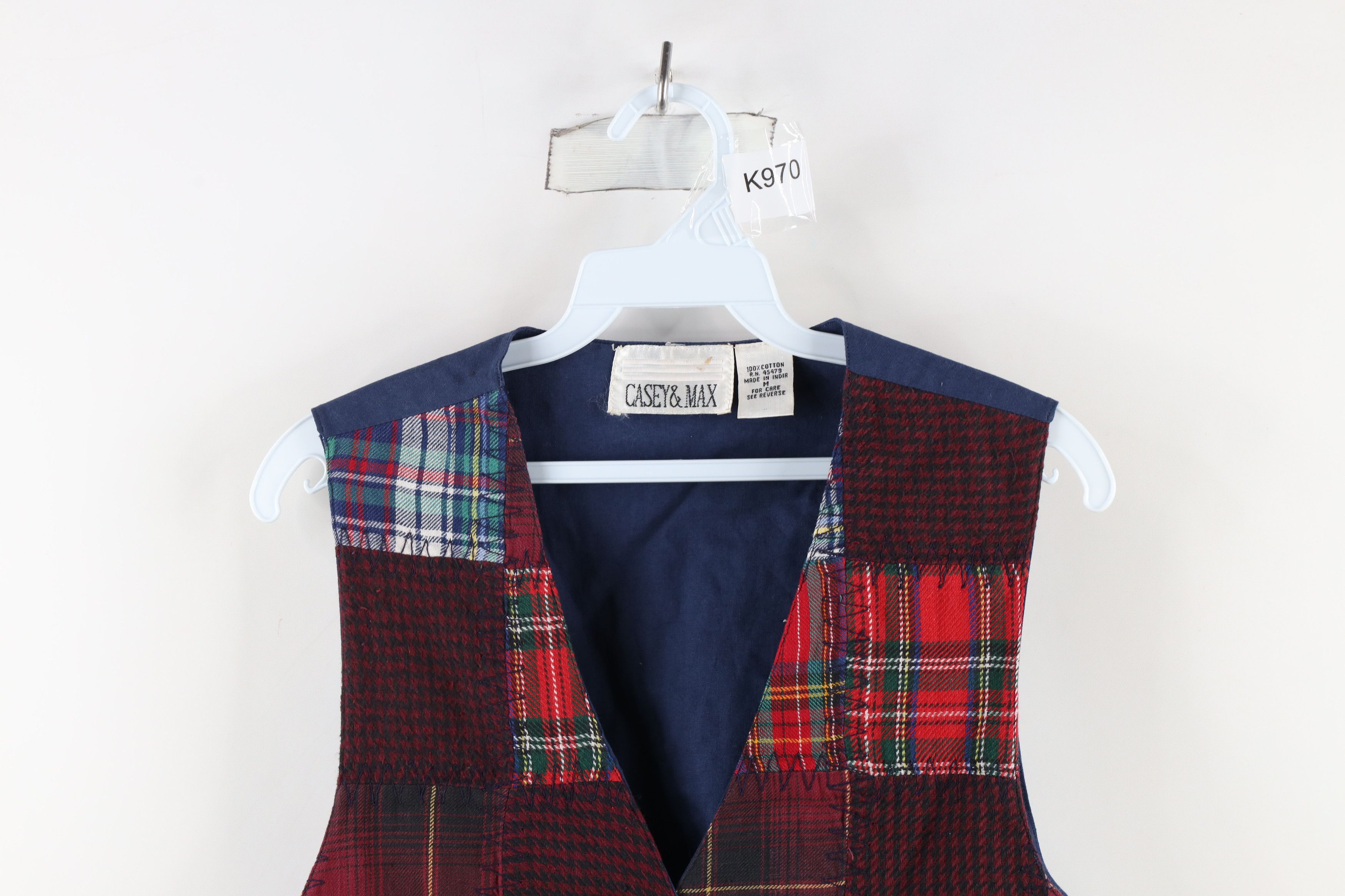 Vintage Vintage 90s Streetwear Quilt Patchwork Suit Vest Jacket Size M / US 6-8 / IT 42-44 - 2 Thumbnail
