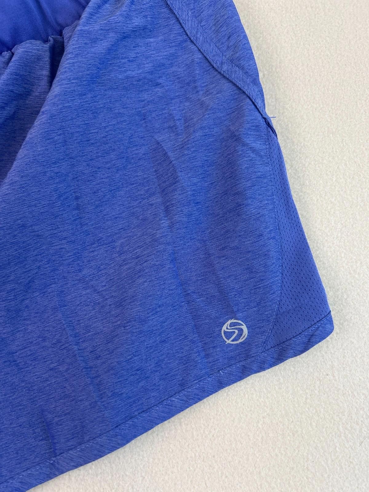 Layer 8 SENDARA Women's Athletic Running Shorts Sz-L Blue Running Size 36" / US 14 / IT 50 - 4 Thumbnail