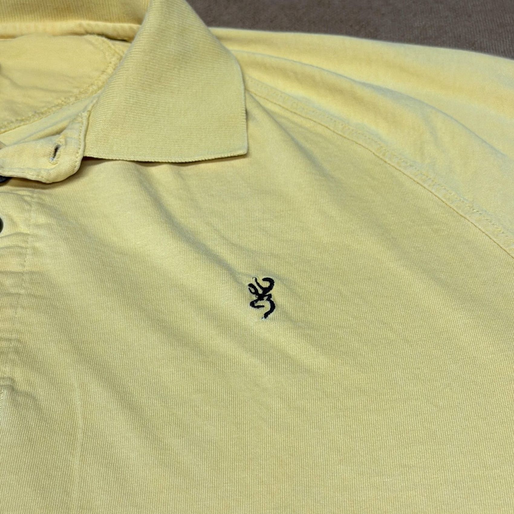 Vintage Browning Polo Shirt Mens Large Yellow Embroidered Logo Hunting Outdoor Casual Size US L / EU 52-54 / 3 - 5 Thumbnail