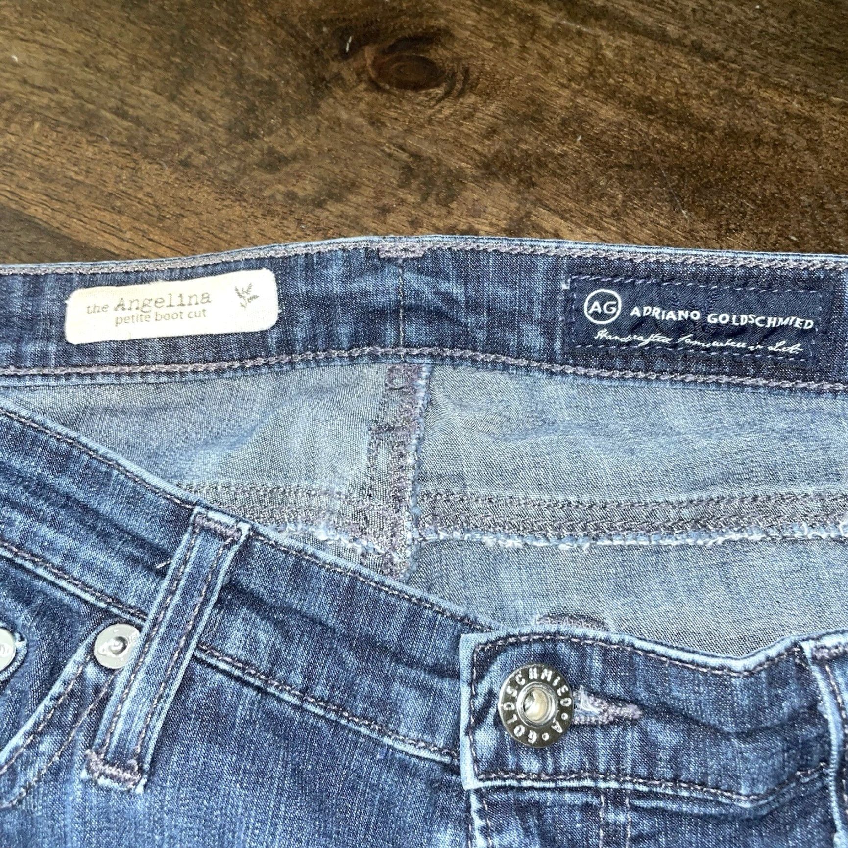 Vintage AG Adriano Goldschmied Angelina Petite Bootcut Jeans Womens 29R x30 Blue Boots cut Petite Womens Size 29" - 4 Thumbnail
