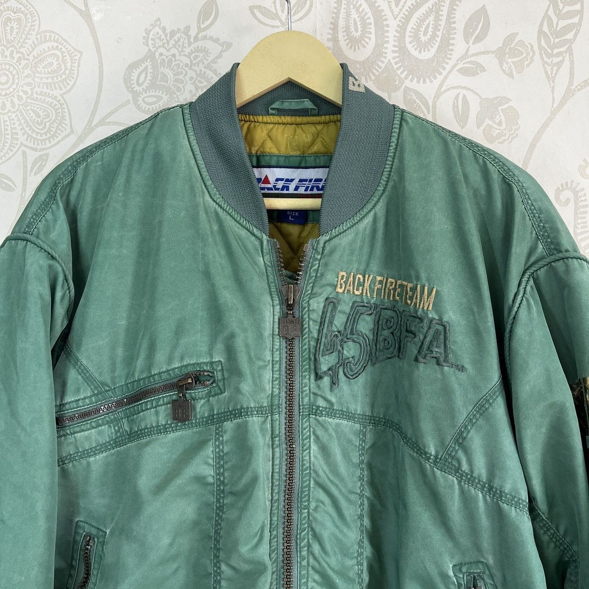 45rpm × Vintage Vintage 45RPM BFA Back Fire Bomber Jacket Size US L / EU 52-54 / 3 - 24 Thumbnail
