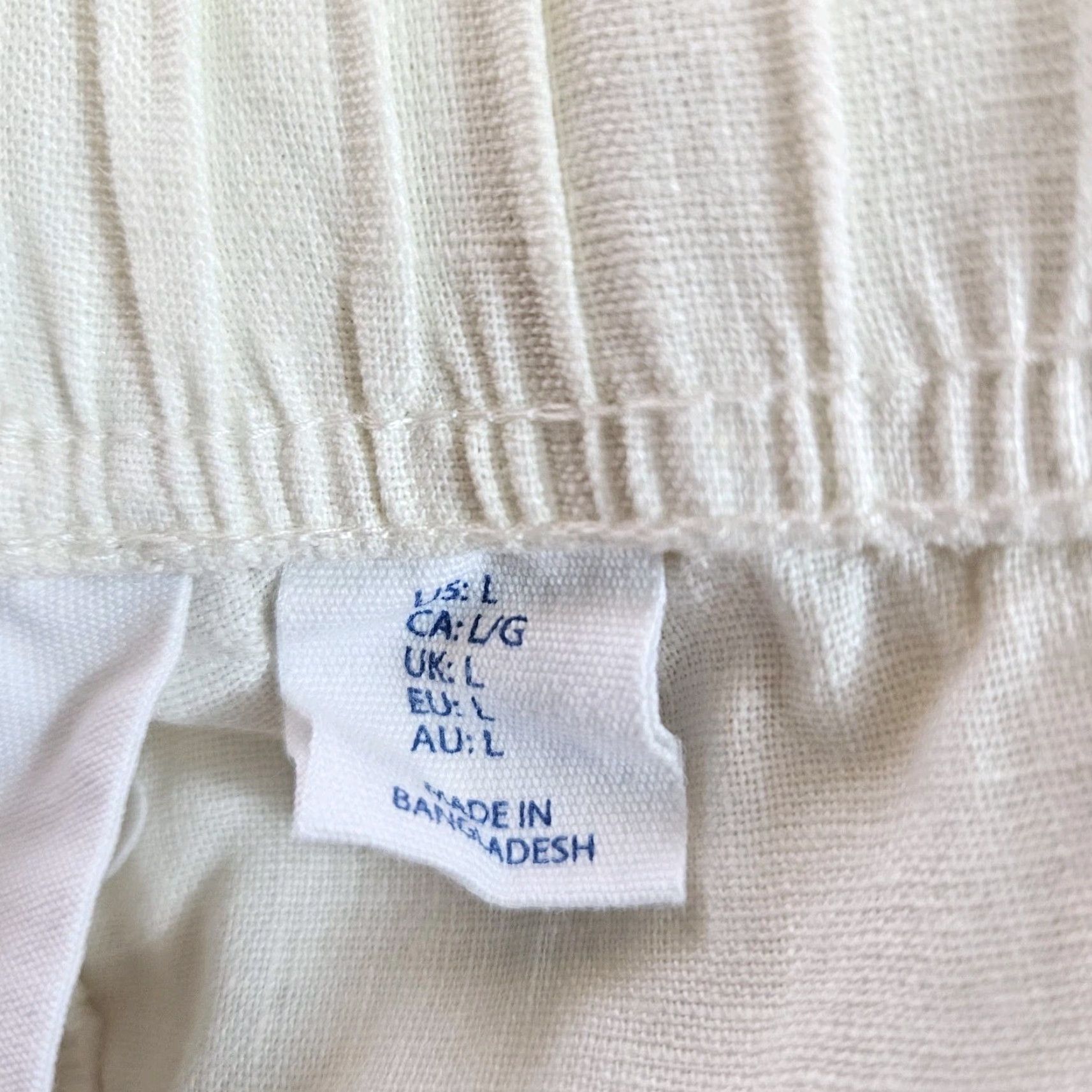 Vintage Calypso St Barth Womens Cropped Linen Pants L Ivory High Rise Wide-Leg Size 36" / US 14 / IT 50 - 7 Thumbnail