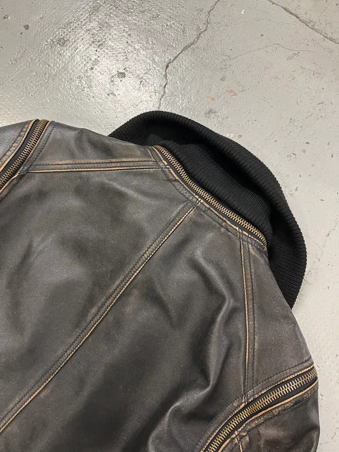 Dolce & Gabbana AW2003 Dolce & Gabbana Brown Horse Leather Zip Detachables Sleeves Jacket Size US M / EU 48-50 / 2 - 13 Thumbnail