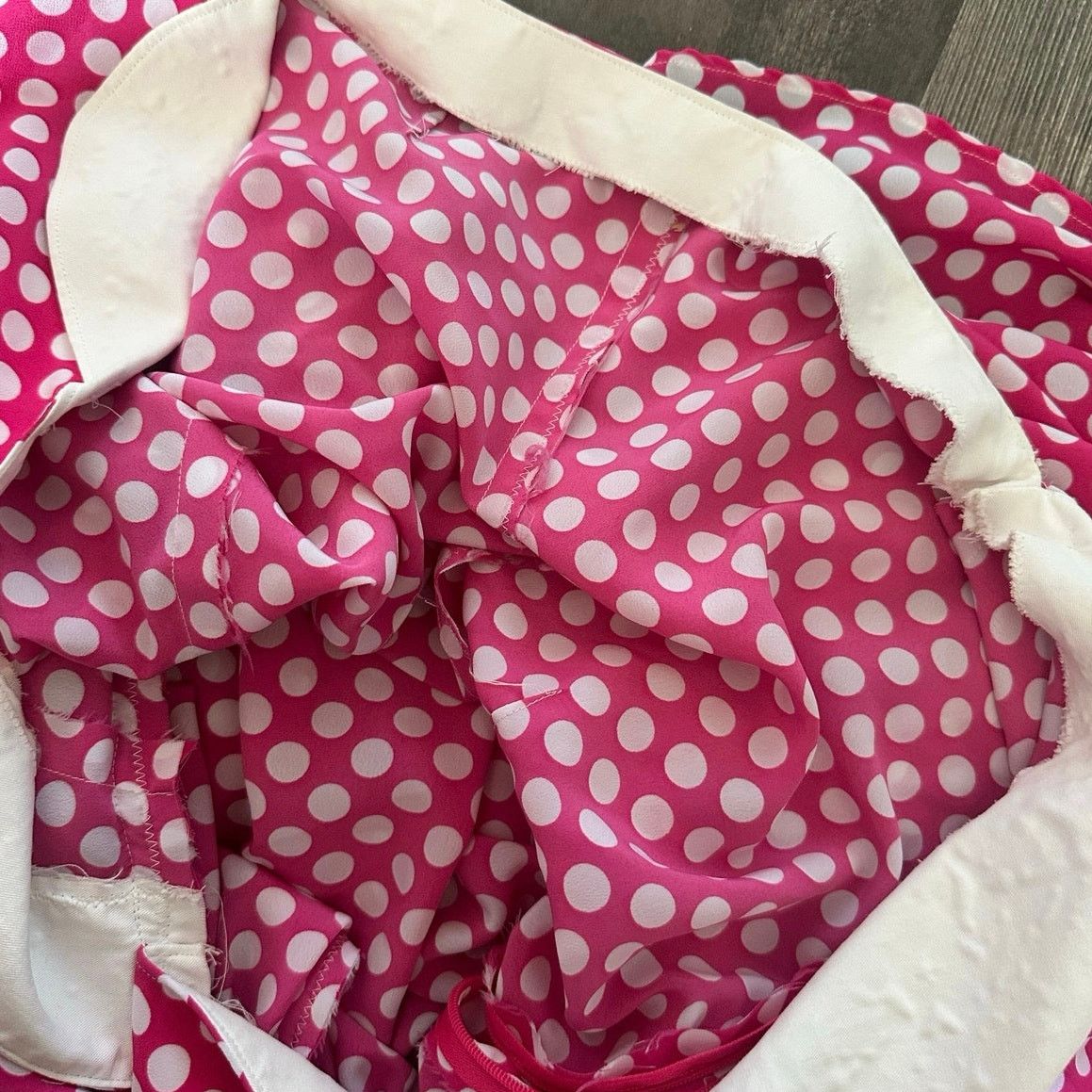 Handmade handmade pink white polka dot button up dress costume Size M / US 6-8 / IT 42-44 - 4 Thumbnail