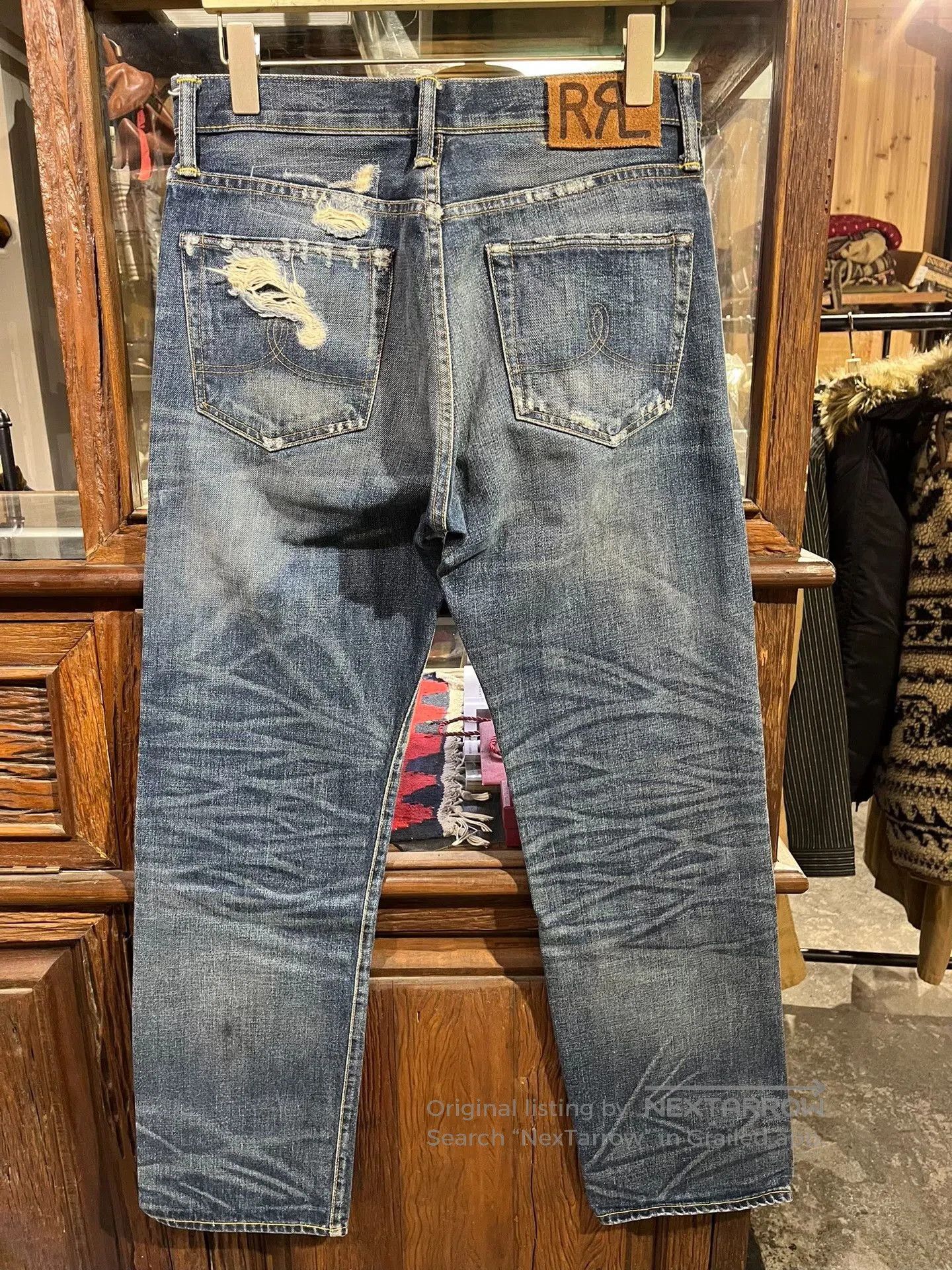 RRL Ralph Lauren RRL Vintage Limited Patch Distressed Jeans. Size US 30 / EU 46 - 2 Thumbnail