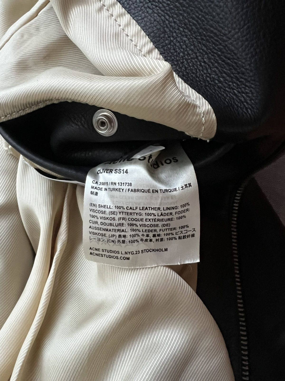 NEW “Oliver” Leather Jacket by Acne Studios