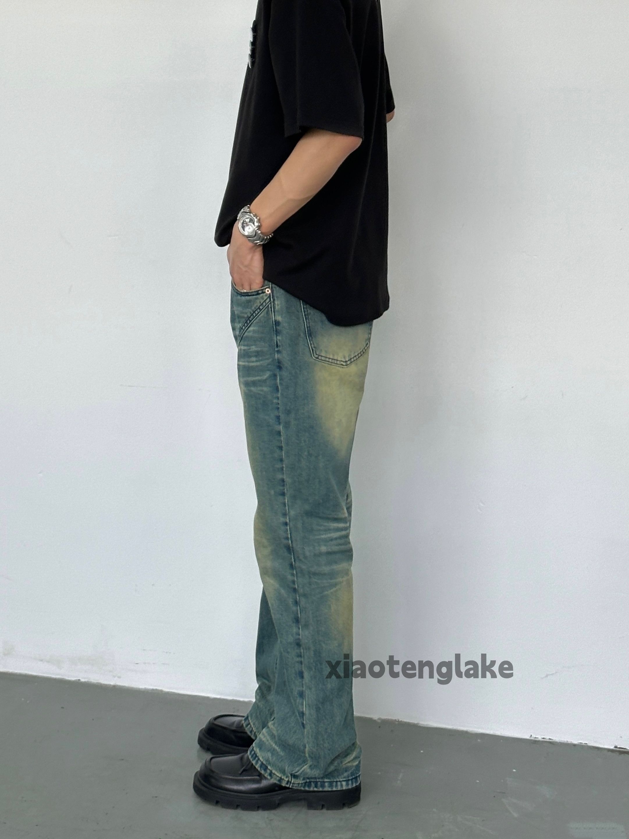 Jean × Vintage washed faded cleanfit yuppie punk grunge flared jeans Size US 30 / EU 46 - 3 Thumbnail
