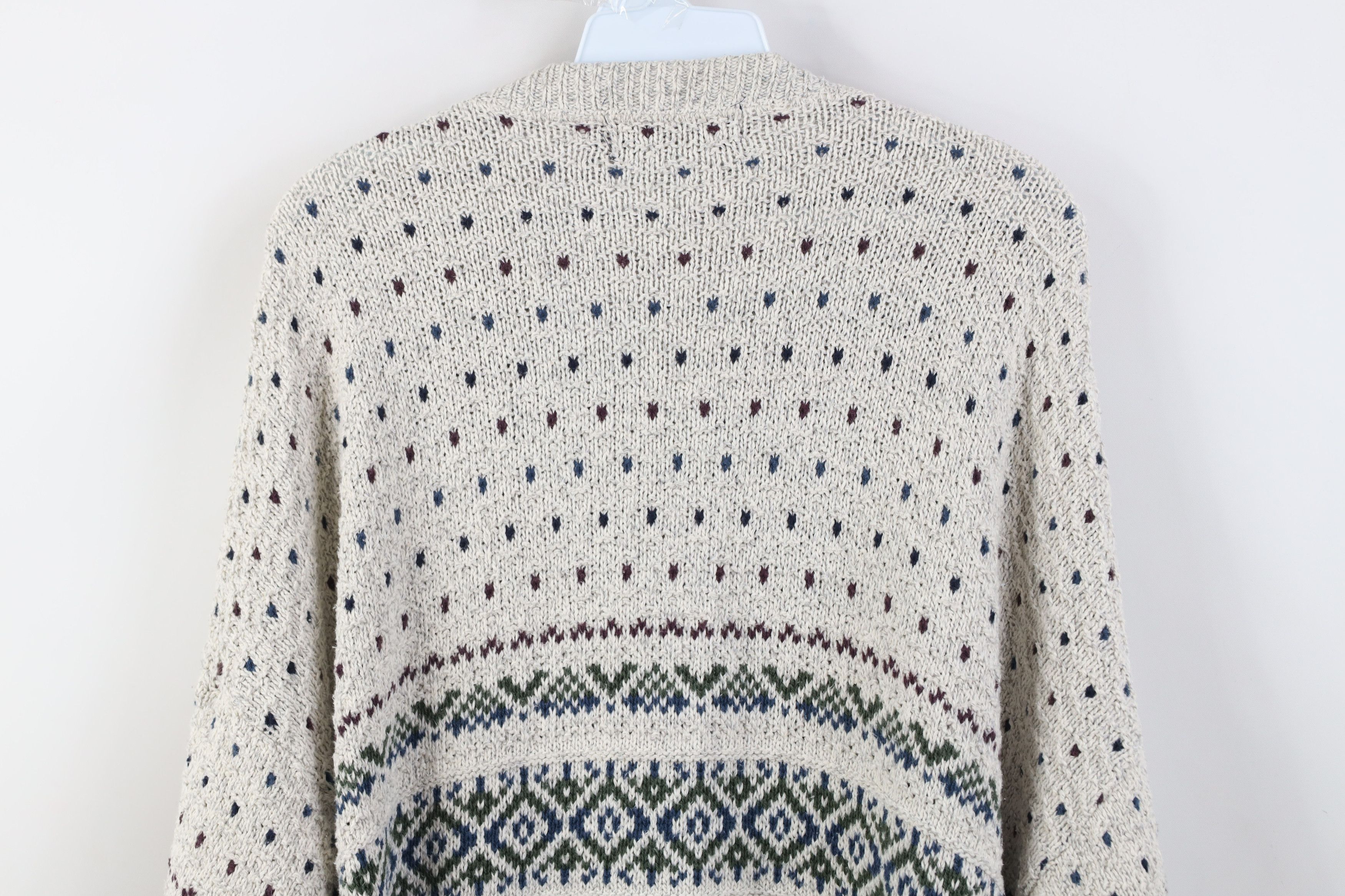 Vintage Vintage 90s Streetwear Fair Isle Knit Henley Sweater USA Size US XXL / EU 58 / 5 - 11 Thumbnail