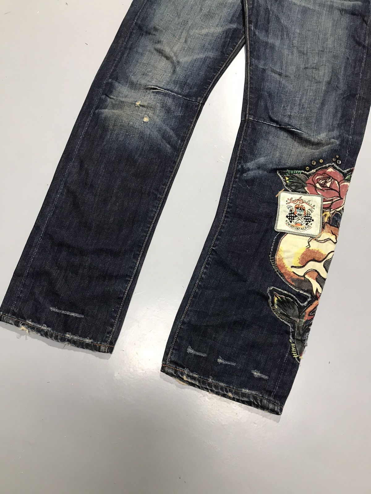 Ed Hardy Vintage ed hardy embroidered denim Size US 36 / EU 52 - 4 Thumbnail