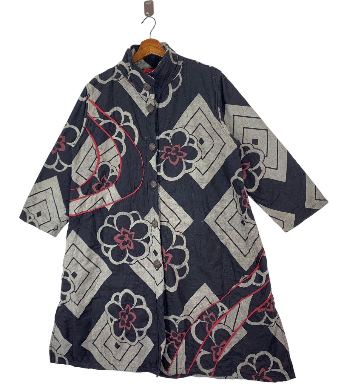 Designer × Japanese Brand VINTAGE ORIENTAL FASHION COCONUT BUTTON LONG JACKET Size US M / EU 48-50 / 2 - 2 Thumbnail