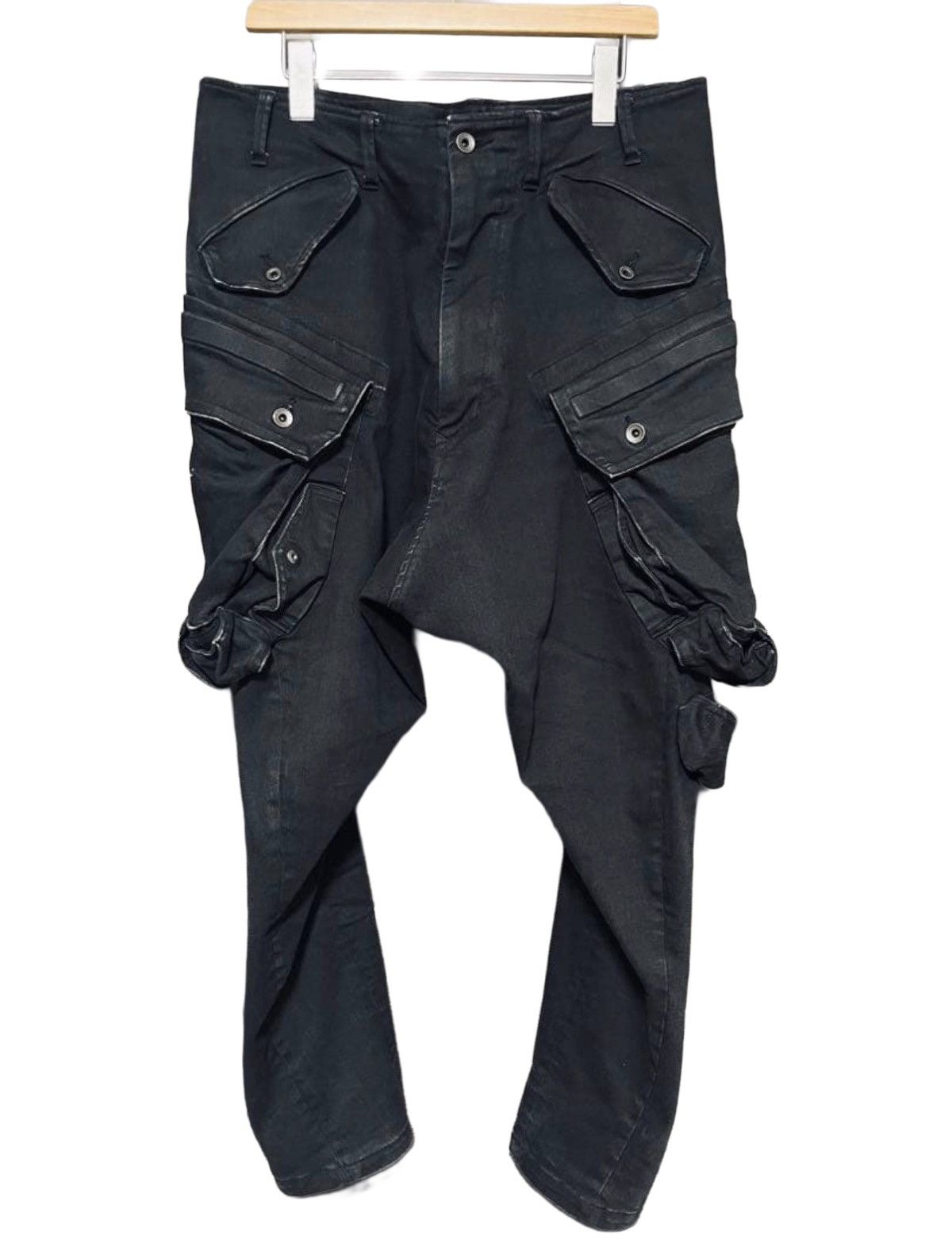 Julius SS22 Heavy Waxed Denim Gas Mask Cargo Pants 3 | Grailed