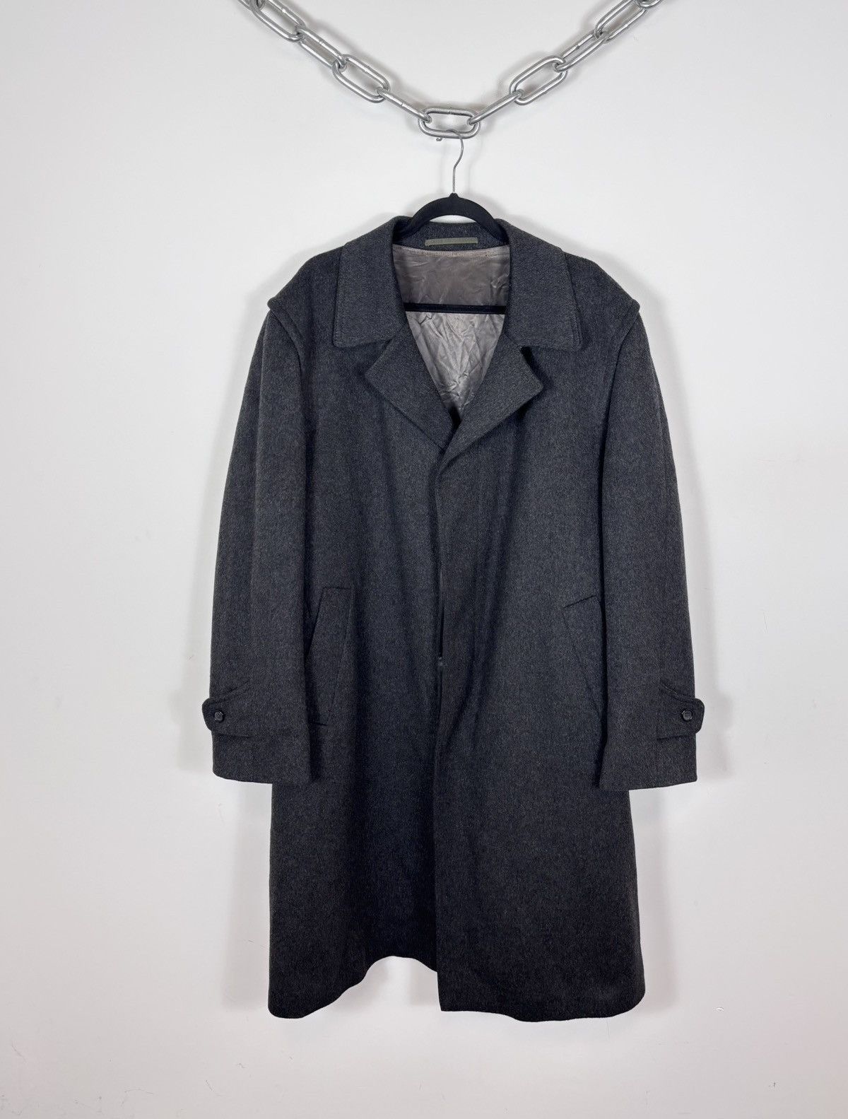 Other Vintage Austrian Tirol Loden Men’s Charcoal Gray Overcoat Size US XL / EU 56 / 4 - 1 Thumbnail