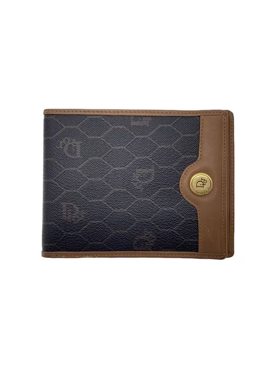 Dior Dior Monogram Leather Bi-Fold Wallet Black Size ONE SIZE - 1 Thumbnail