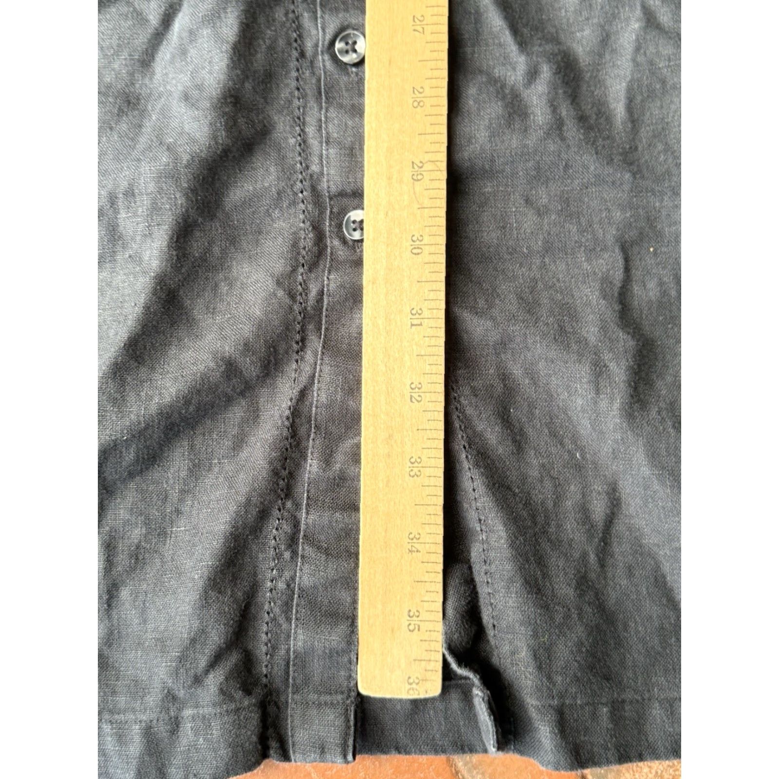 Vintage VINTAGE LL Bean Linen Shirtdress Women’s 12 Sleeveless Pintucked Midi Black Size XL / US 12-14 / IT 48-50 - 8 Thumbnail