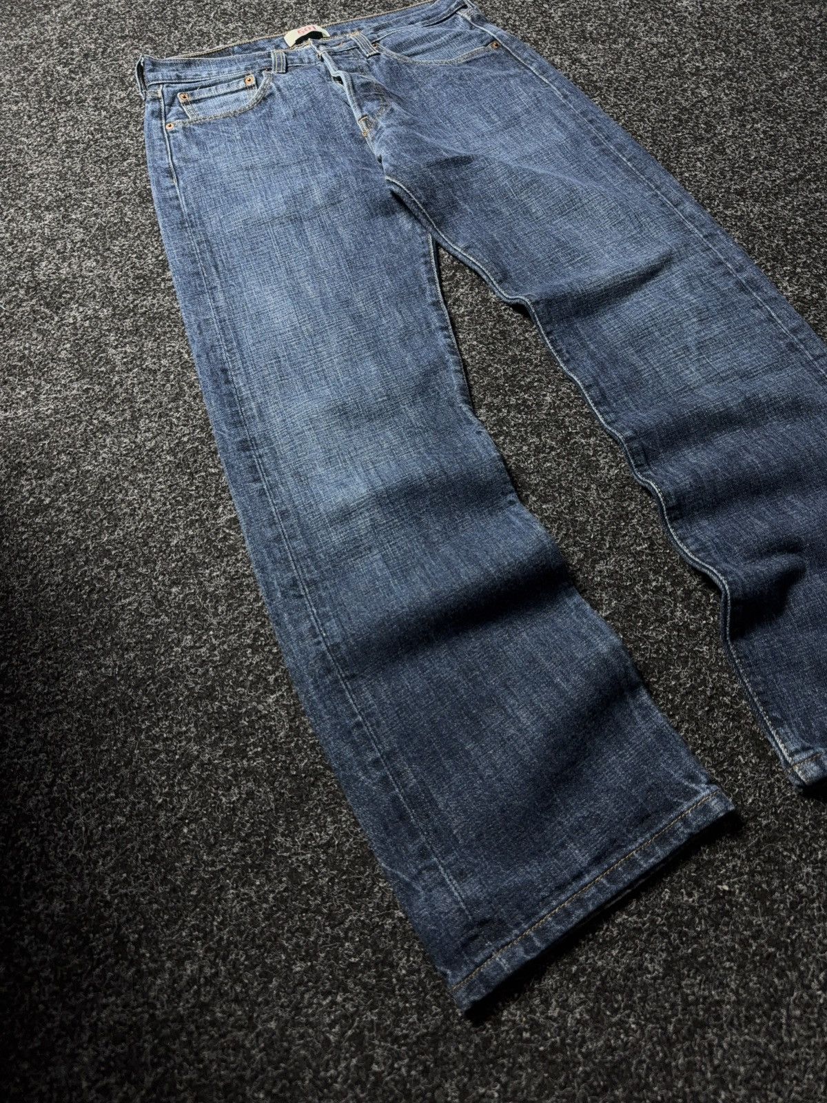 Levi's Levi’s Western Cowboy USA 501 Button Straight Jeans W31 L30 Size US 31 - 2 Thumbnail