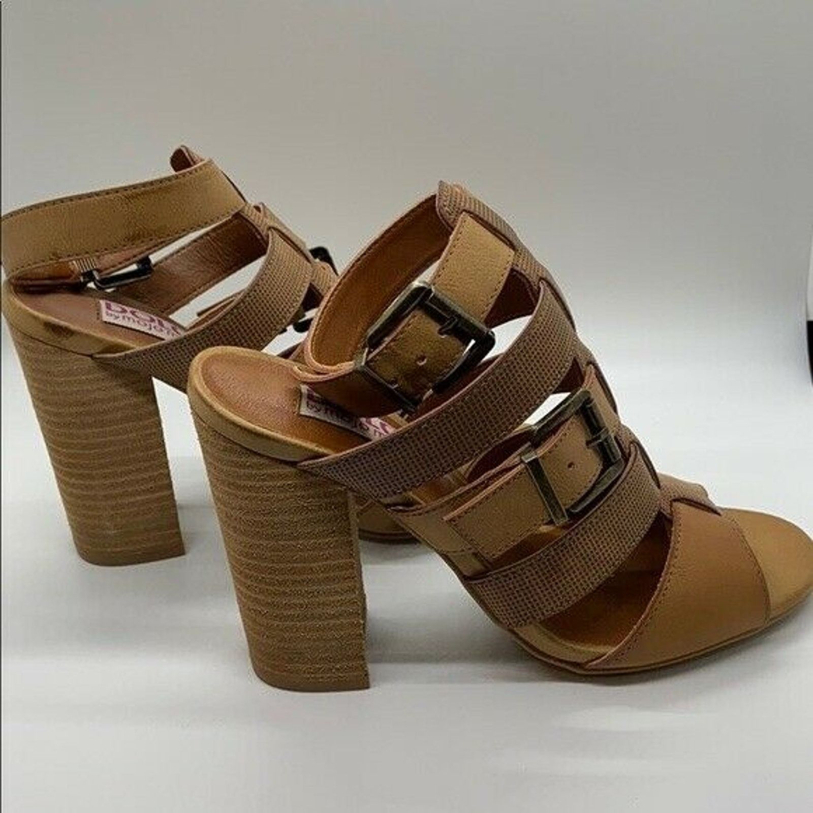 The Unbranded Brand Dolce by Mojo Moxy Caged Sandals Womens Sz 6.5 Stacked Heel Size US 6.5 / IT 36.5 - 2 Thumbnail