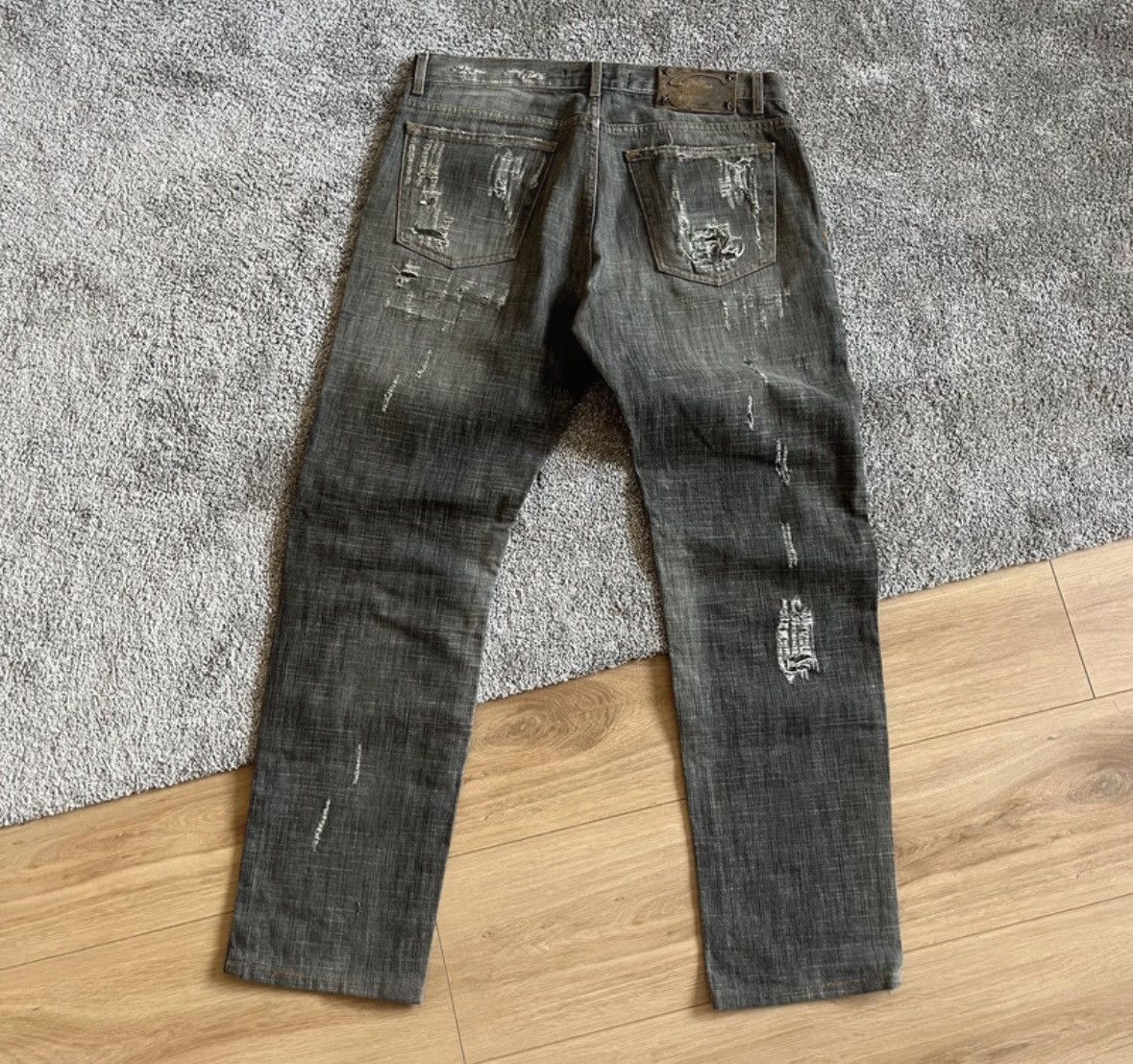 Just Cavalli Just Cavalli Distressed Vintage Slim Fit Jeans Size US 33 - 4 Thumbnail