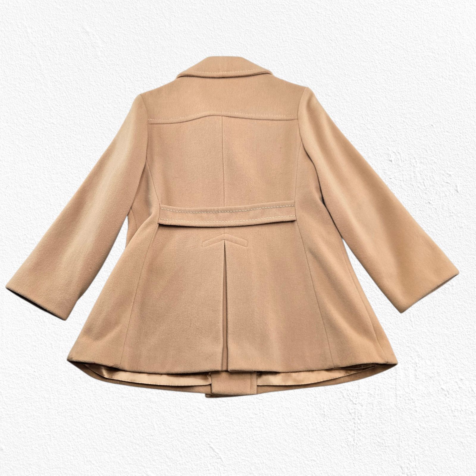 Vintage 60s Tan Camel Wool Double Breasted Mod Coat Size Medium Size M / US 6-8 / IT 42-44 - 16 Thumbnail