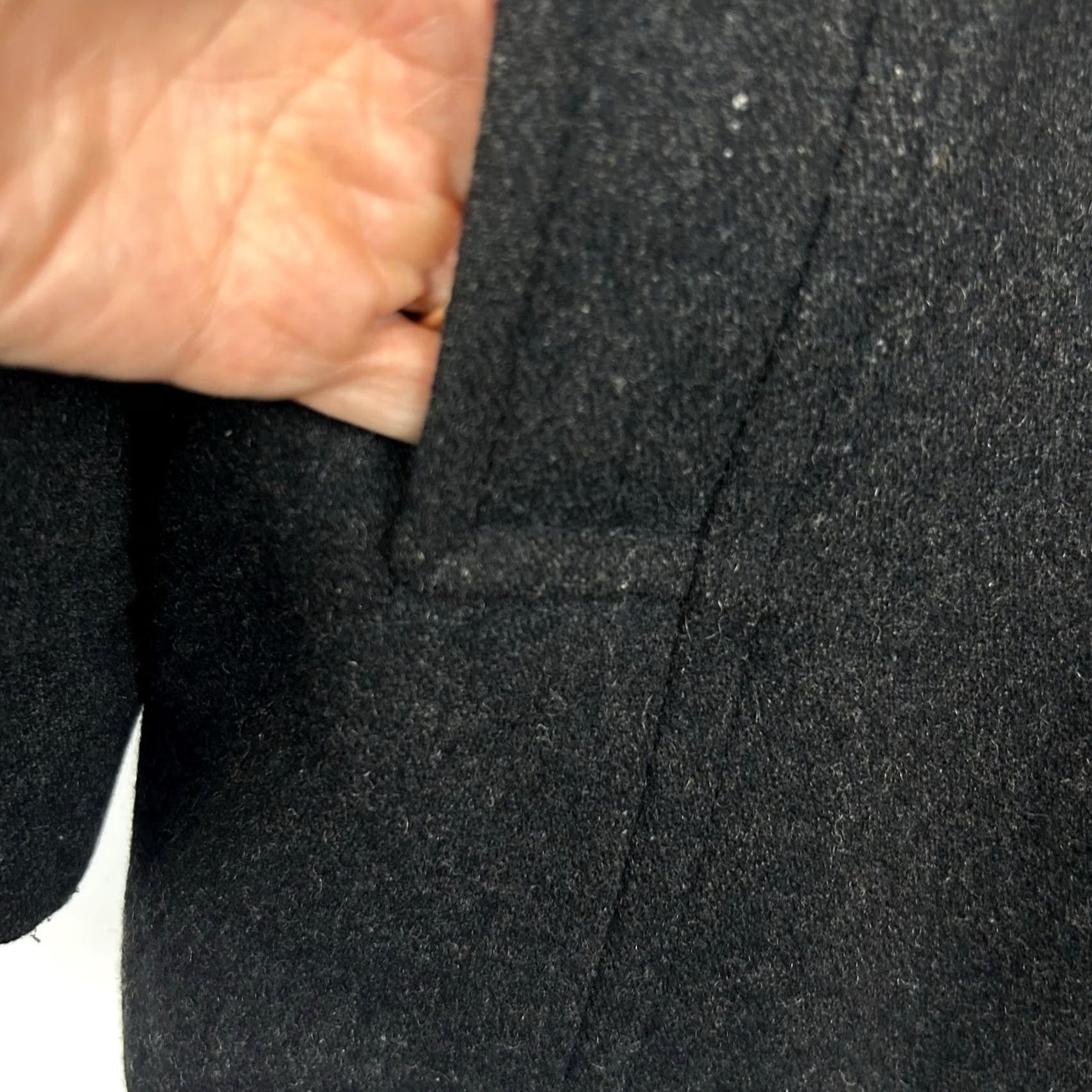 Vintage VINTAGE Herman Kay Wool Blend Pea Coat Womens XL Gray Double Breasted Size XL / US 12-14 / IT 48-50 - 7 Thumbnail