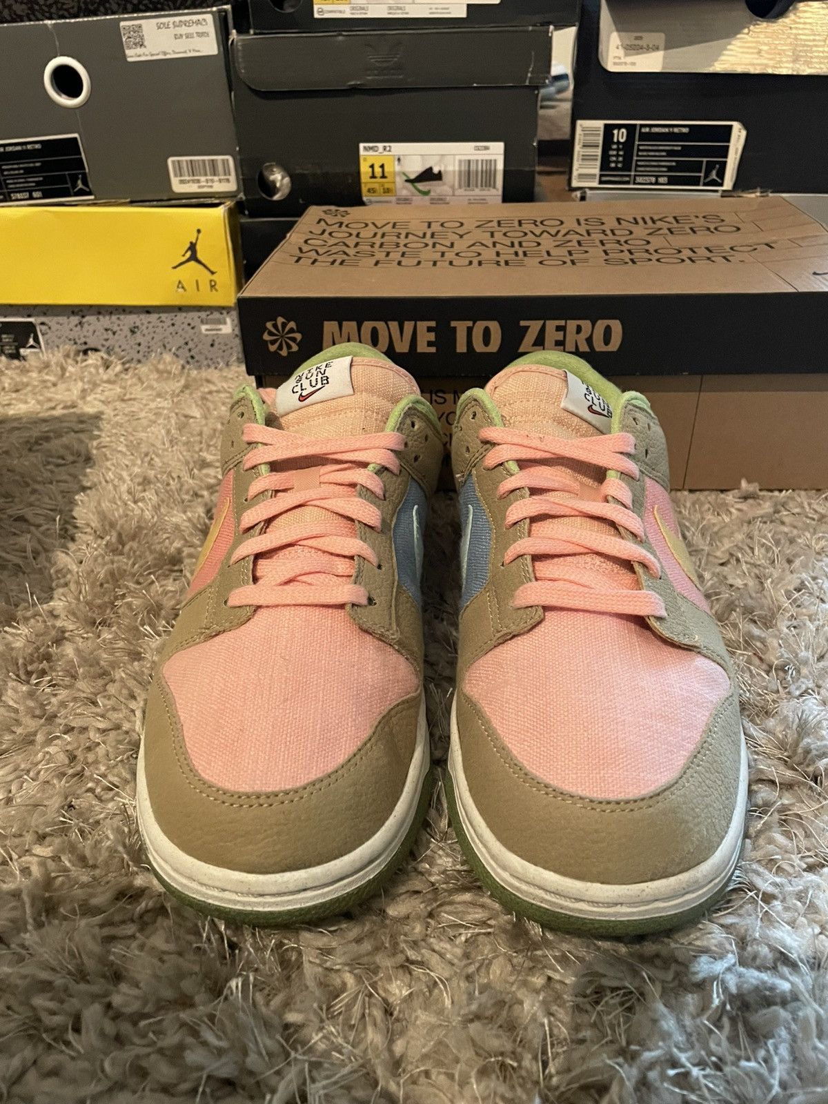 Nike Nike Dunk Low Sun Club Arctic Orange Sanded Gold Size US 10 / EU 43 - 4 Thumbnail