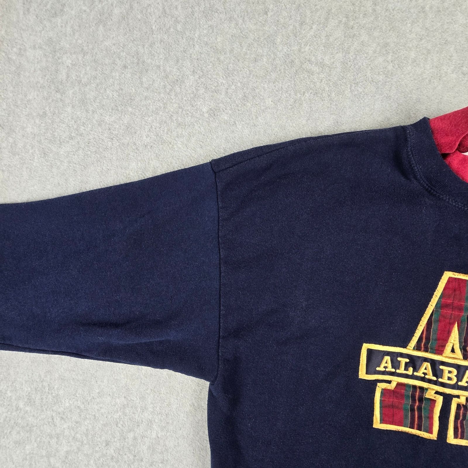 Vintage Vtg Alabama Sweatshirt XL by Santee Navy Red Made in USA Size XL / US 12-14 / IT 48-50 - 7 Thumbnail