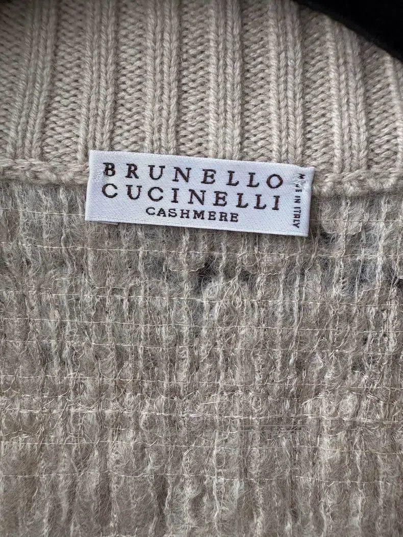 Brunello Cucinelli Brunello Cucinelli Opera-style beige tasseled cashmere seq Size S / US 4 / IT 40 - 4 Thumbnail