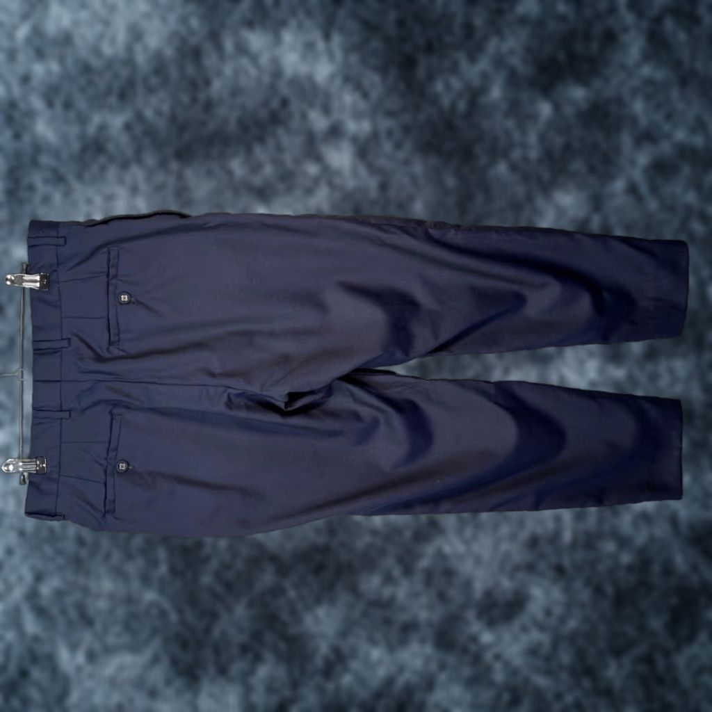 Vintage Officine Generale Mens 46 Blue Wool Dress Pants Tapered Leg Flat Front Regular Waist 31in Dress Pants Size US 30 / EU 46 - 1 Thumbnail