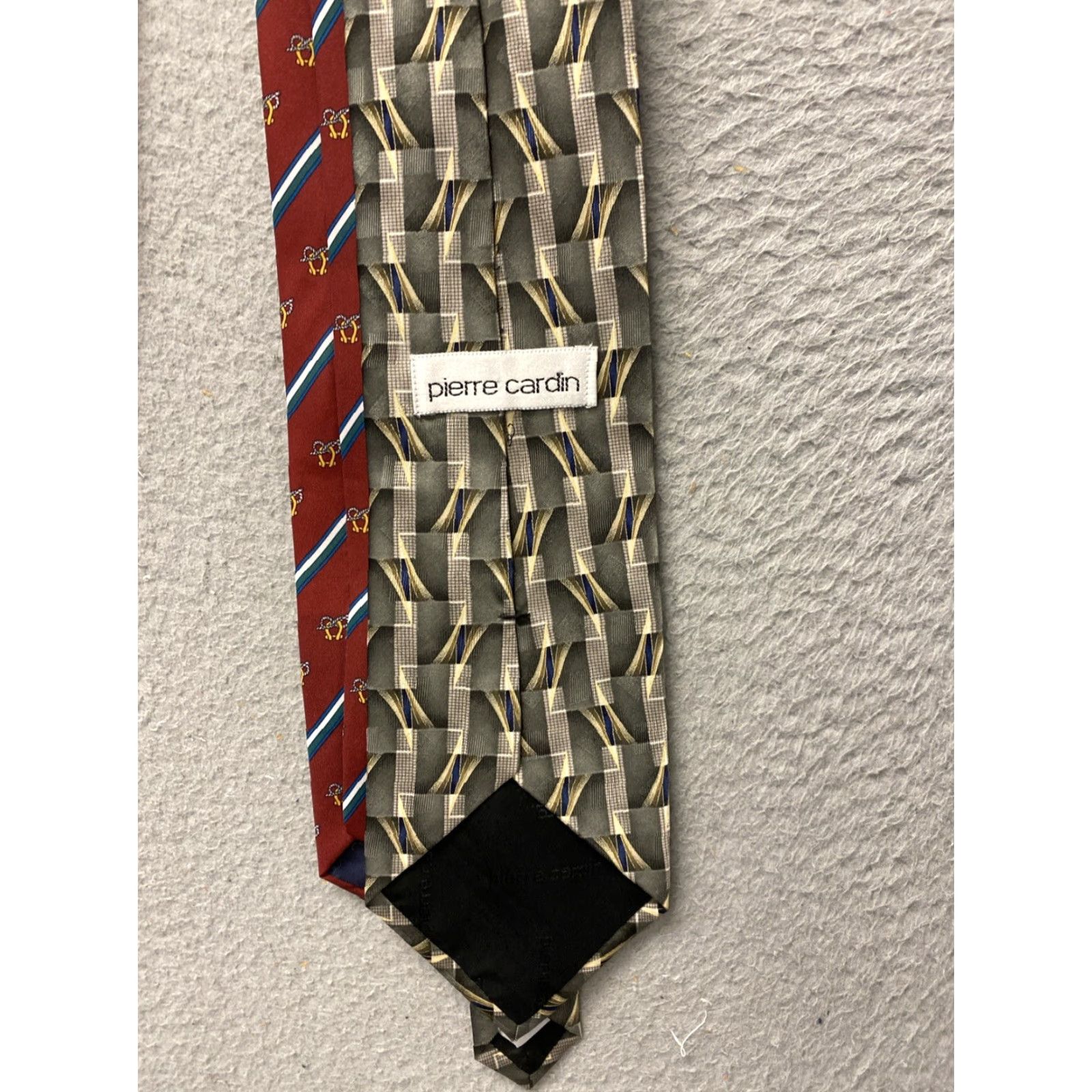 Pierre Cardin Pierre Cardin Tie Geometric Abstract Silk Mens 57-60 Classic 3 3/4 Classic Length Multicolor Neckwear Size ONE SIZE - 4 Thumbnail